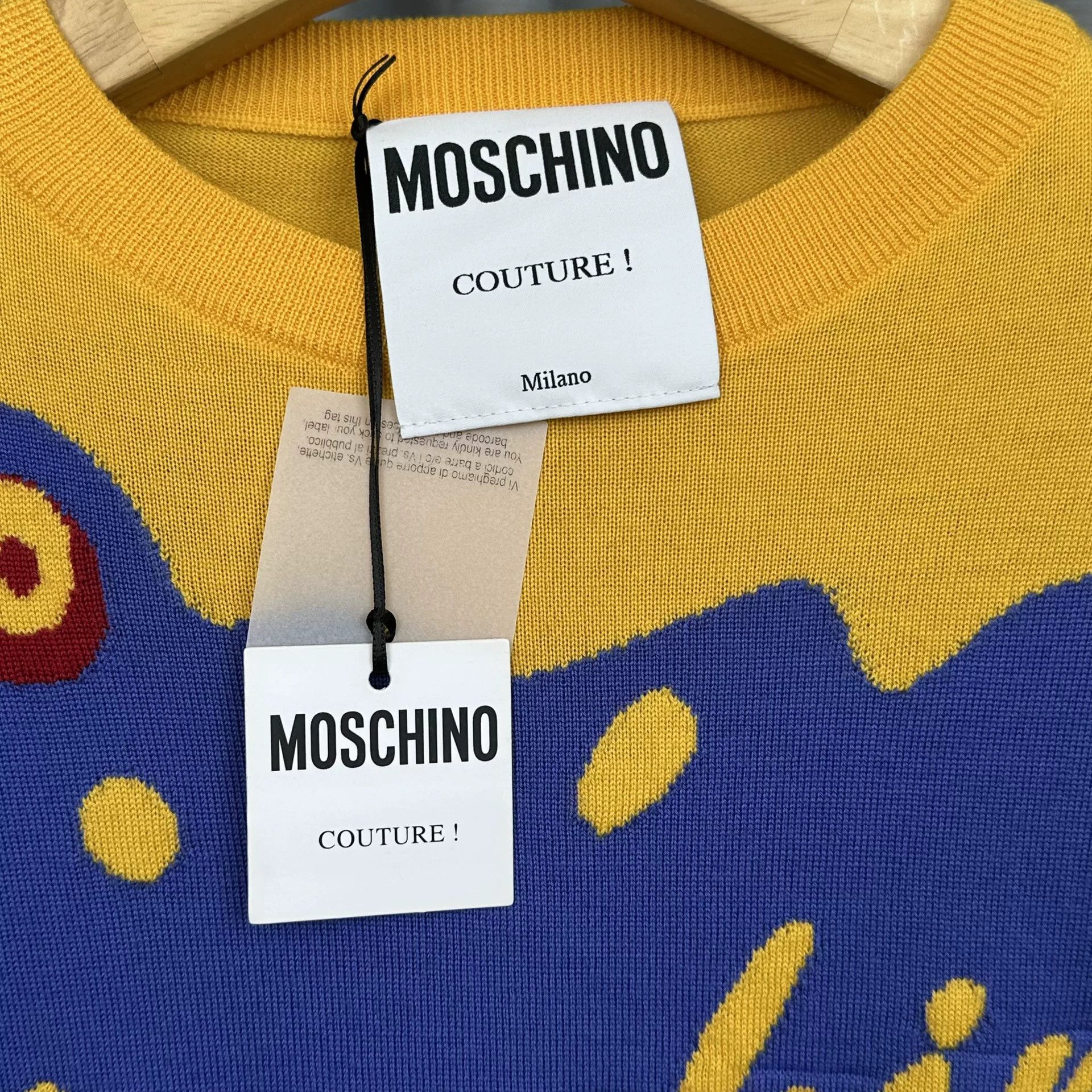 Moschino Moschino Milano Graphic Colorblock Sweater Size S Size US S / EU 44-46 / 1 - 3 Thumbnail
