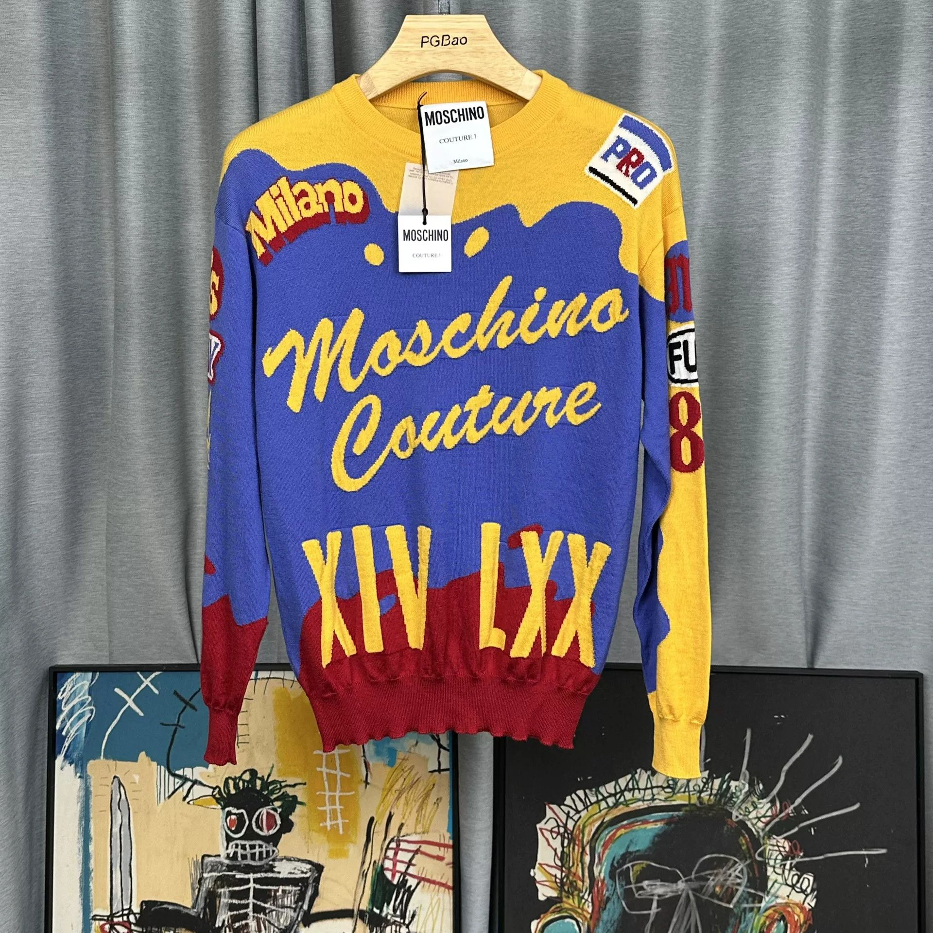 Moschino Moschino Milano Graphic Colorblock Sweater Size S Size US S / EU 44-46 / 1 - 2 Thumbnail