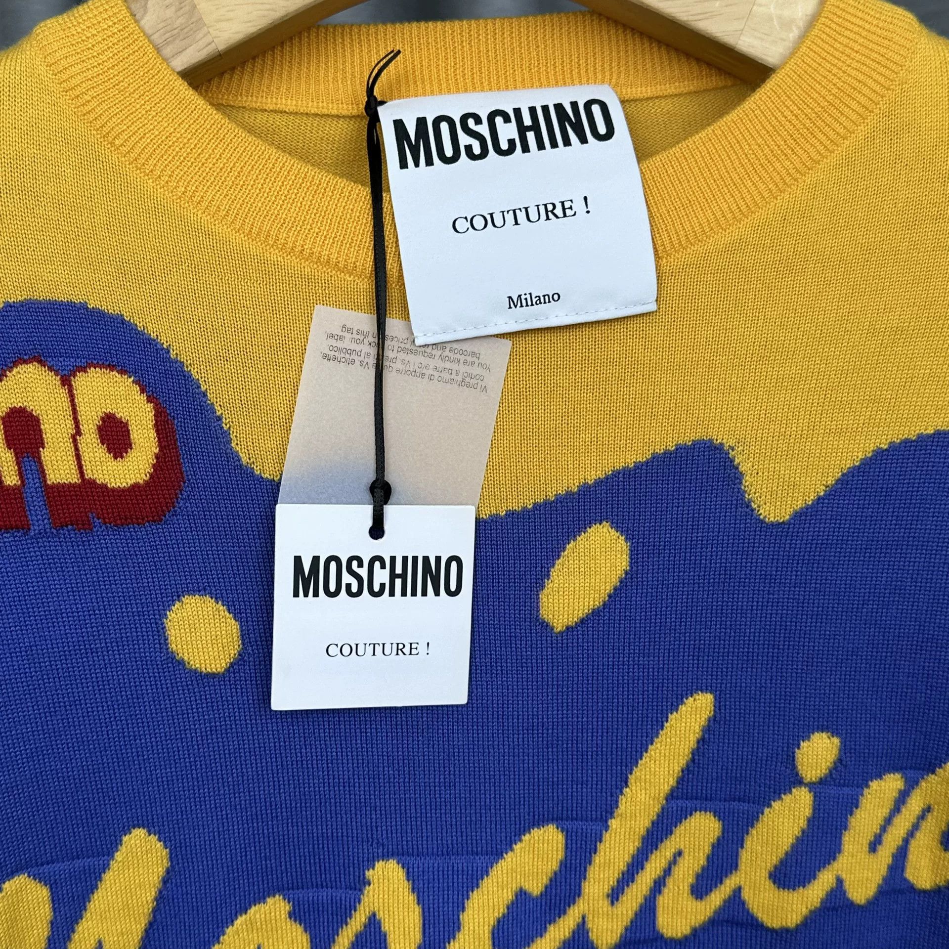 Moschino Moschino Milano Graphic Colorblock Sweater Size S Size US S / EU 44-46 / 1 - 5 Thumbnail