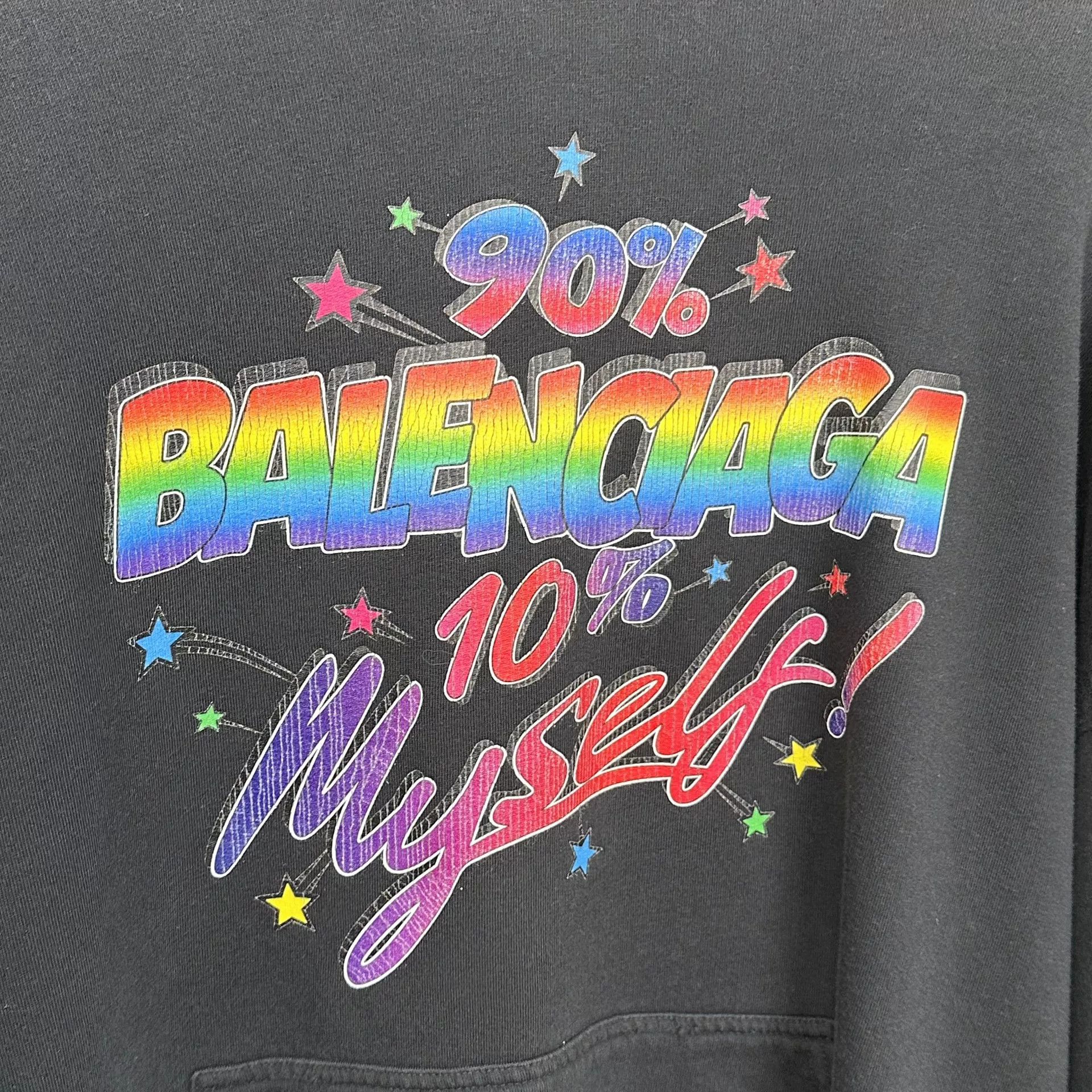 Balenciaga Balenciaga Rainbow Graffiti Hoodie Size L Size US L / EU 52-54 / 3 - 5 Thumbnail