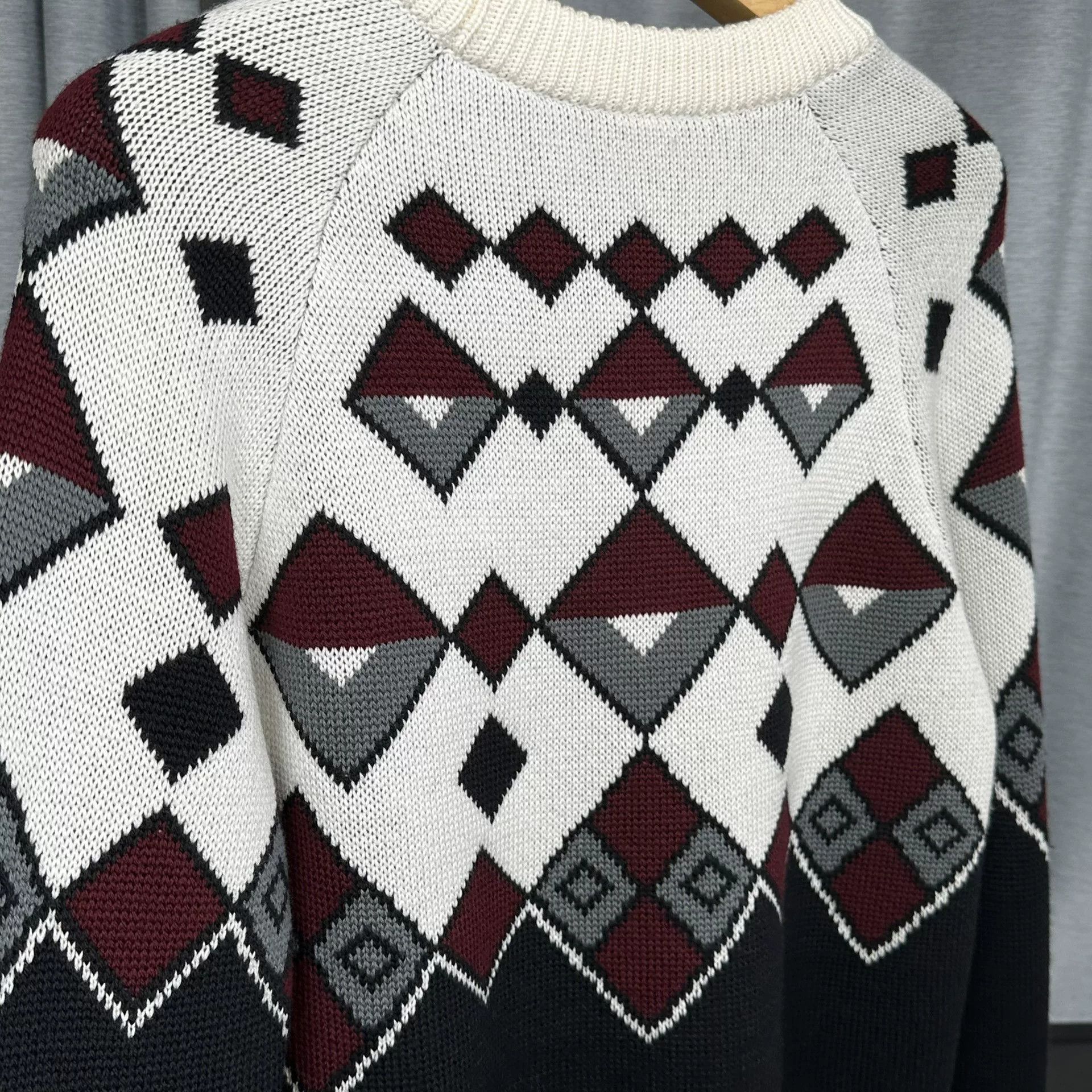 Prada Prada Argyle Geometric Knit Sweater Size 48 Size US M / EU 48-50 / 2 - 4 Thumbnail