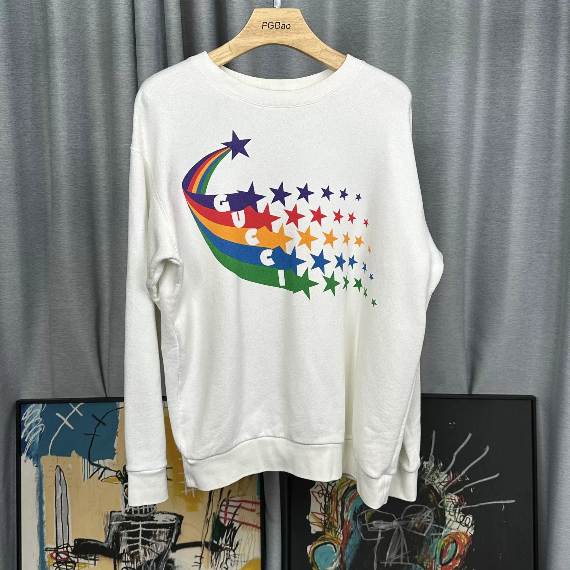 Gucci Gucci Rainbow Star Logo Sweatshirt Size M Size US M / EU 48-50 / 2 - 2 Thumbnail