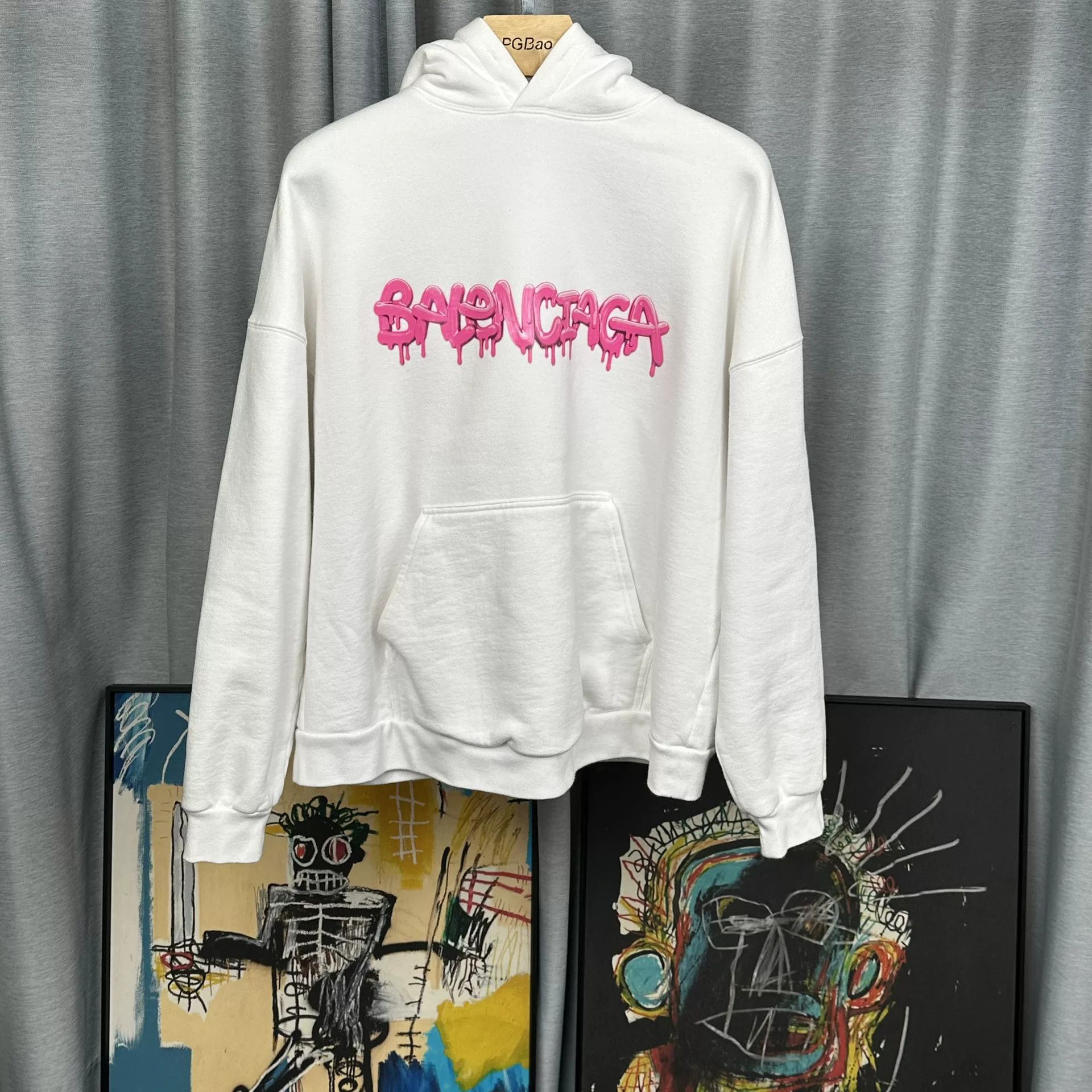 Balenciaga Balenciaga Pink Graffiti Logo Hoodie US M Size US M / EU 48-50 / 2 - 2 Thumbnail