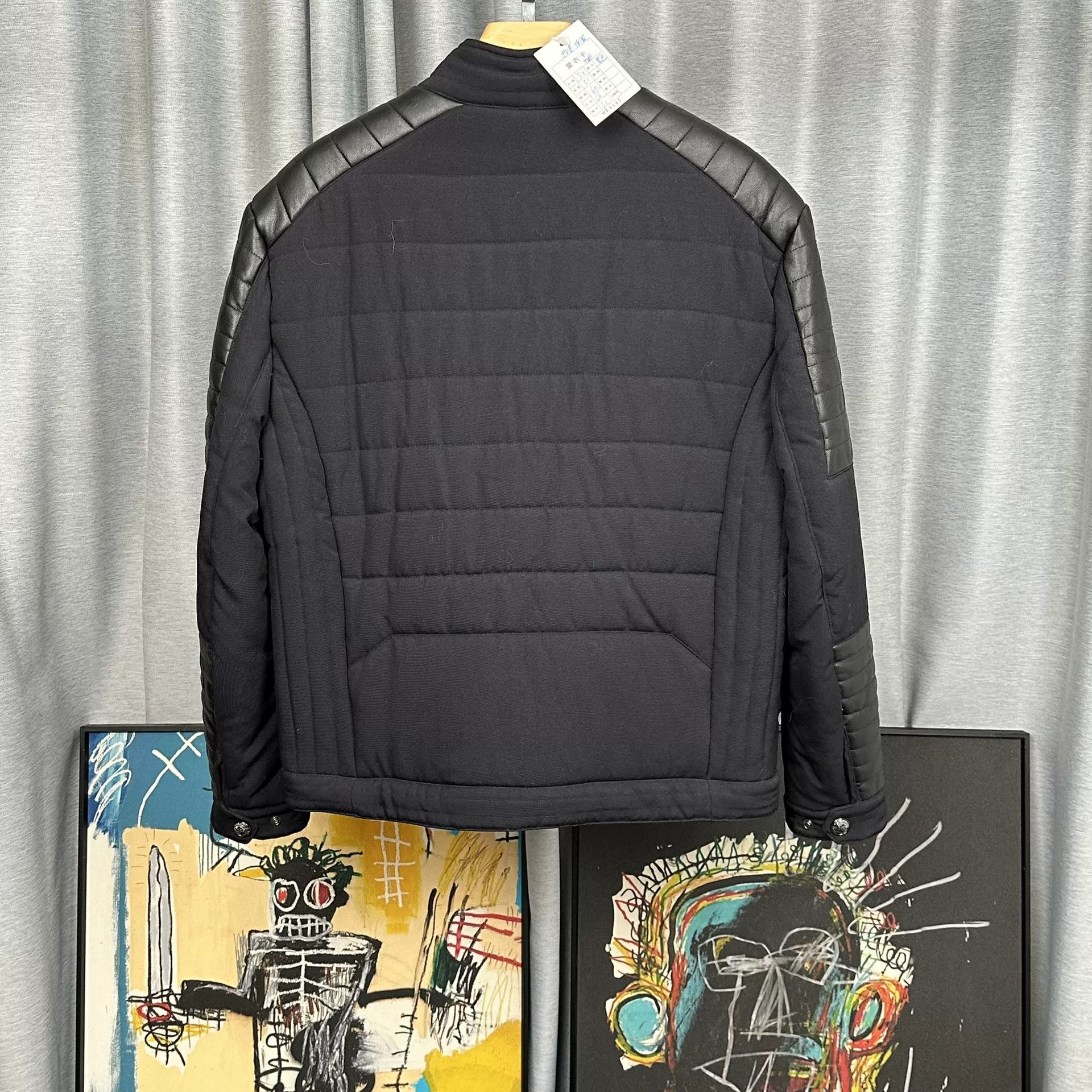 Balmain Balmain Leather Trim Biker Padded Jacket Size 52 Size US L / EU 52-54 / 3 - 3 Thumbnail