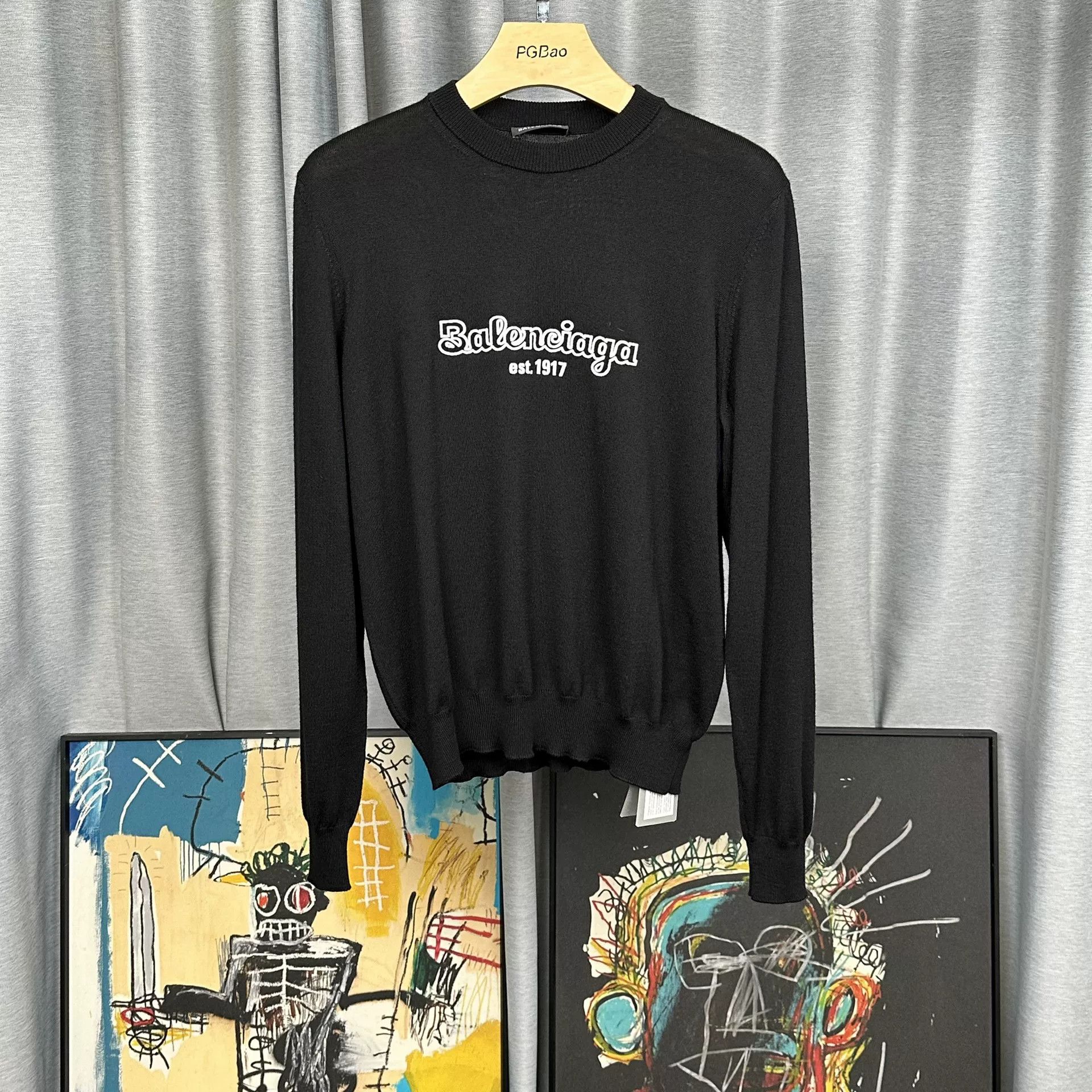 Balenciaga Balenciaga Logo Embroidered Wool Sweater XS Size US XS / EU 42 / 0 - 2 Thumbnail