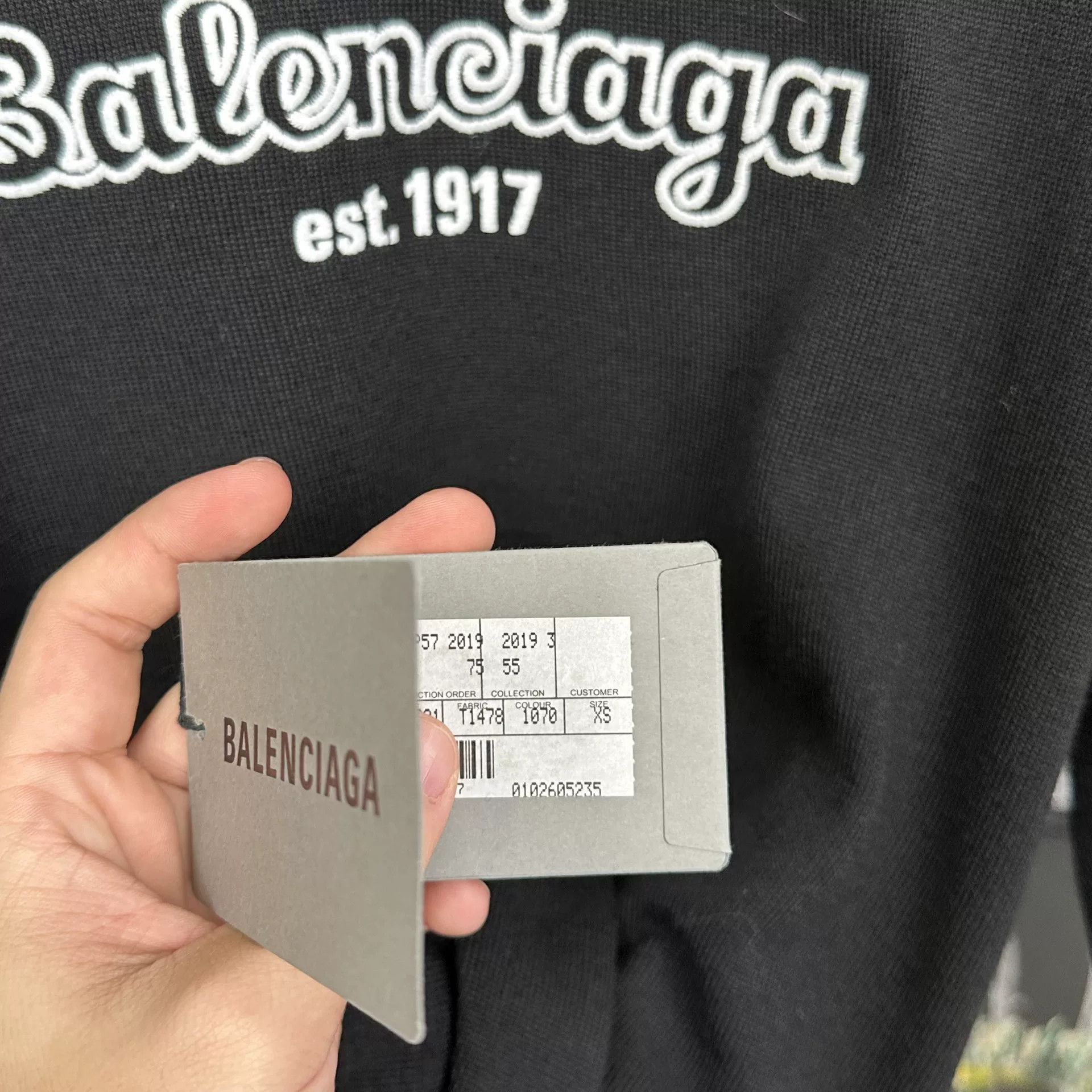 Balenciaga Balenciaga Logo Embroidered Wool Sweater XS Size US XS / EU 42 / 0 - 6 Thumbnail