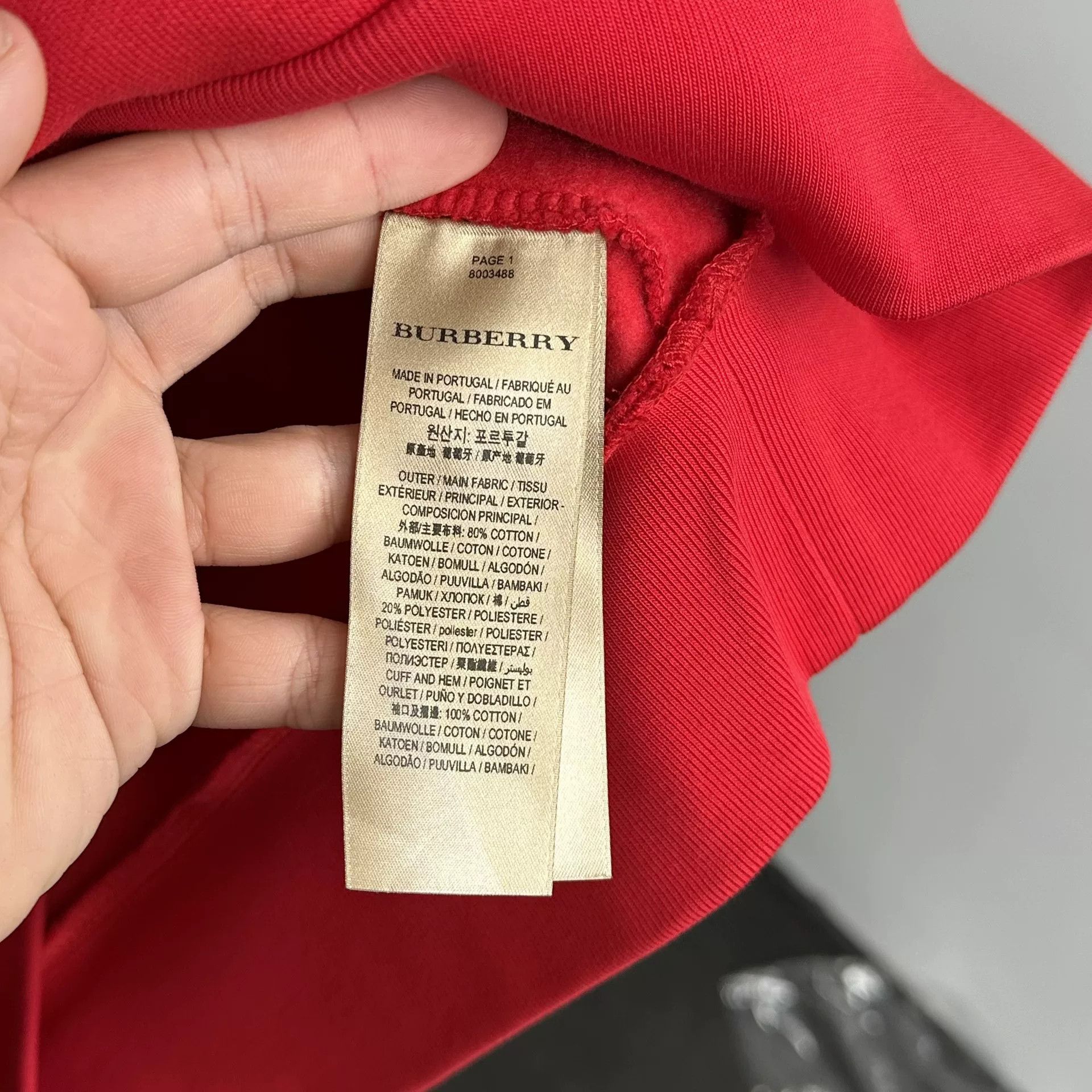 Burberry Burberry Crest Embroidered Red Hoodie XS Size US XS / EU 42 / 0 - 6 Thumbnail