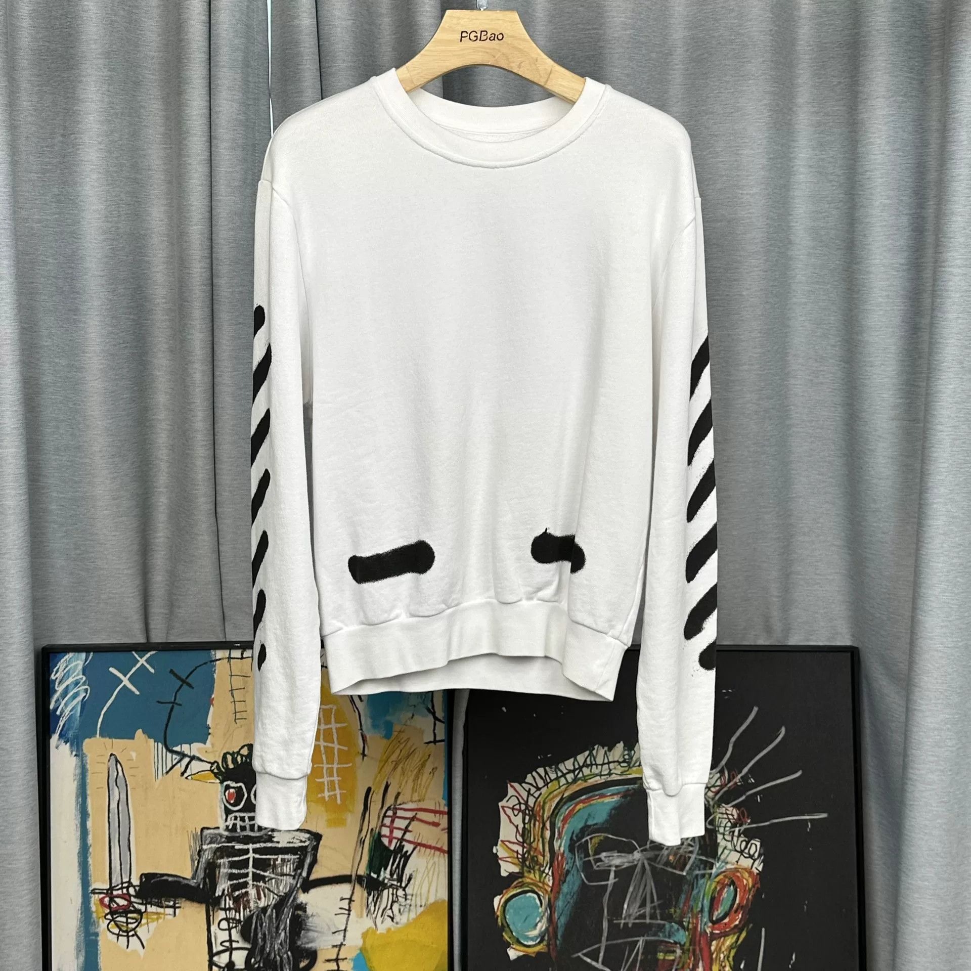 Off-White Off-White Spray Stripe Crewneck Sweatshirt Size S Size US S / EU 44-46 / 1 - 2 Thumbnail