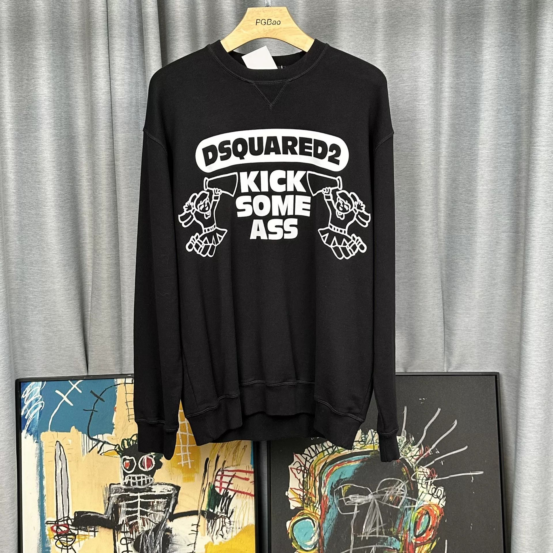 Dsquared2 DSQUARED2 Kick Some Ass Graphic Sweatshirt Size M Size US M / EU 48-50 / 2 - 2 Thumbnail