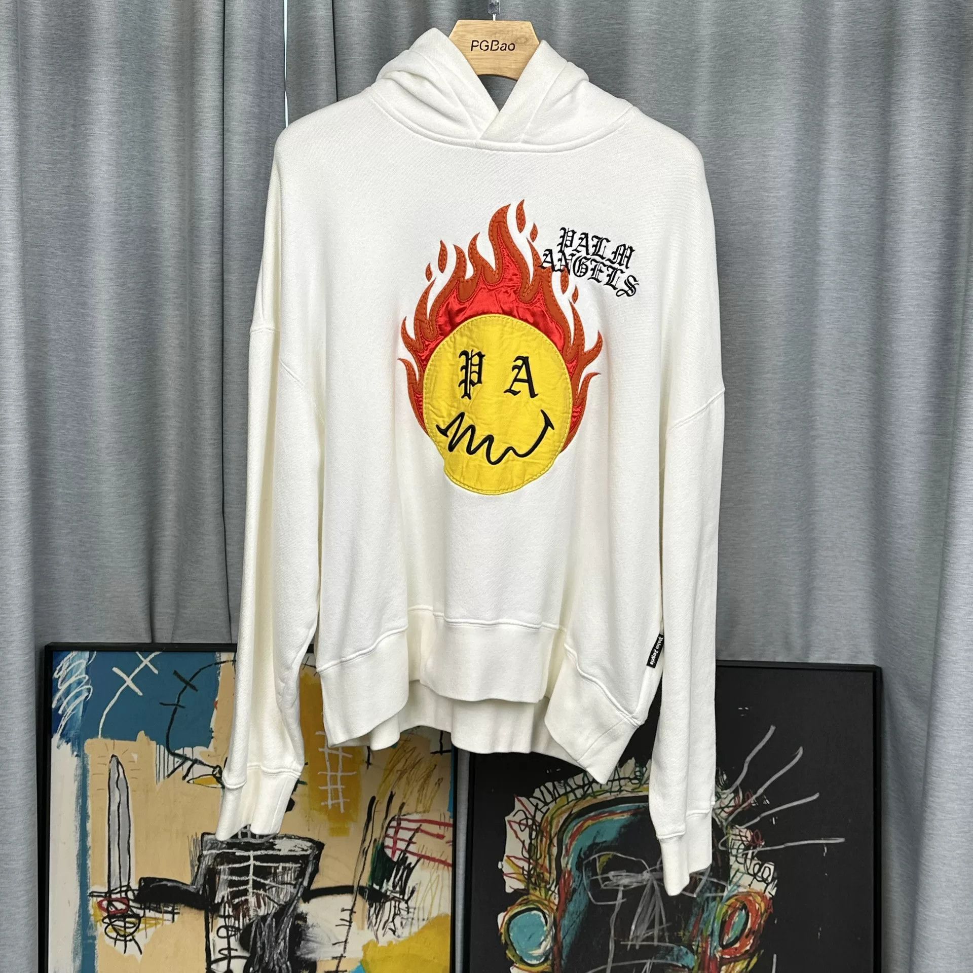 Palm Angels Palm Angels x Smiley Flame Face Hoodie Size M Size US M / EU 48-50 / 2 - 2 Thumbnail