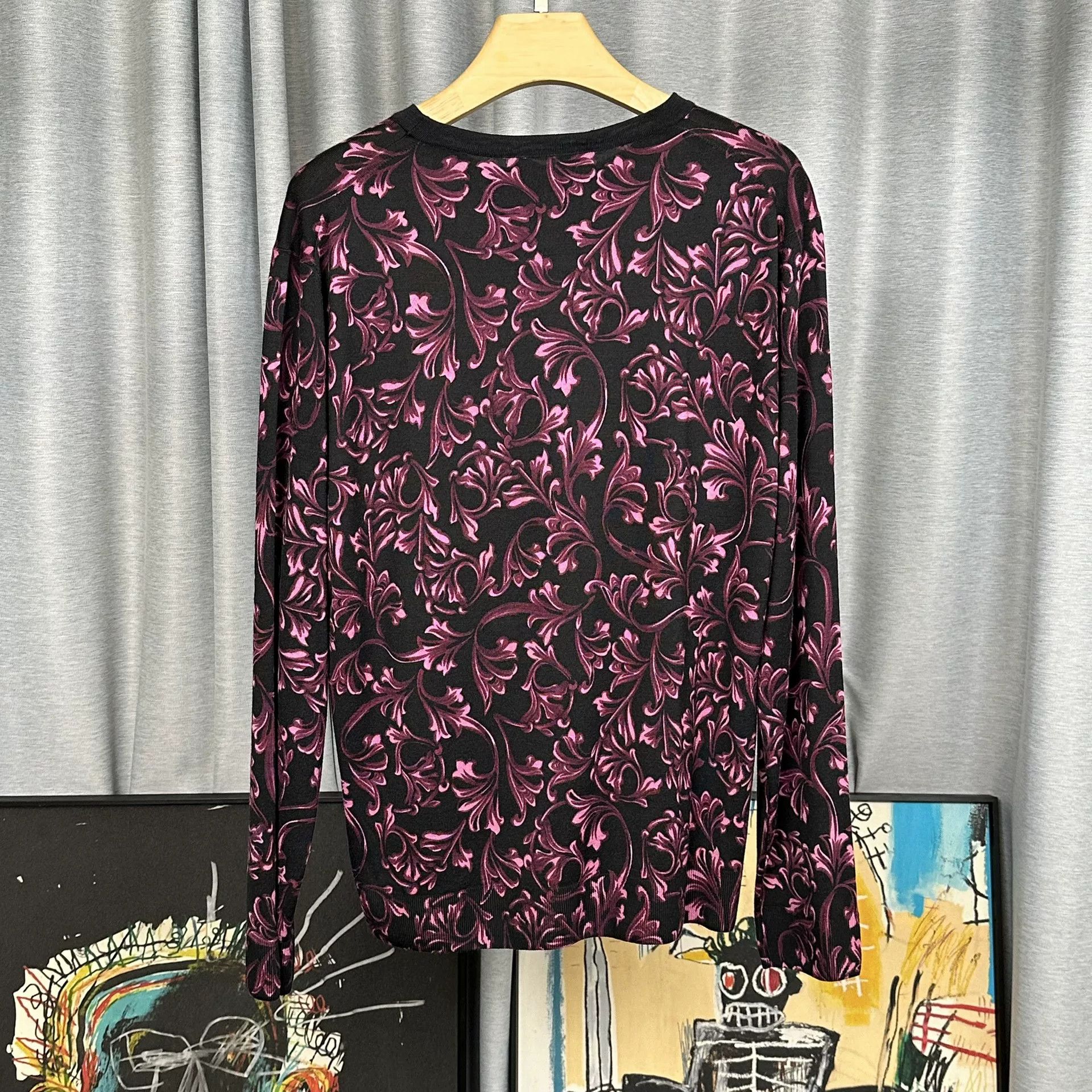 Versace Versace Baroque Print Knit Sweater EU 54 Size US L / EU 52-54 / 3 - 3 Thumbnail