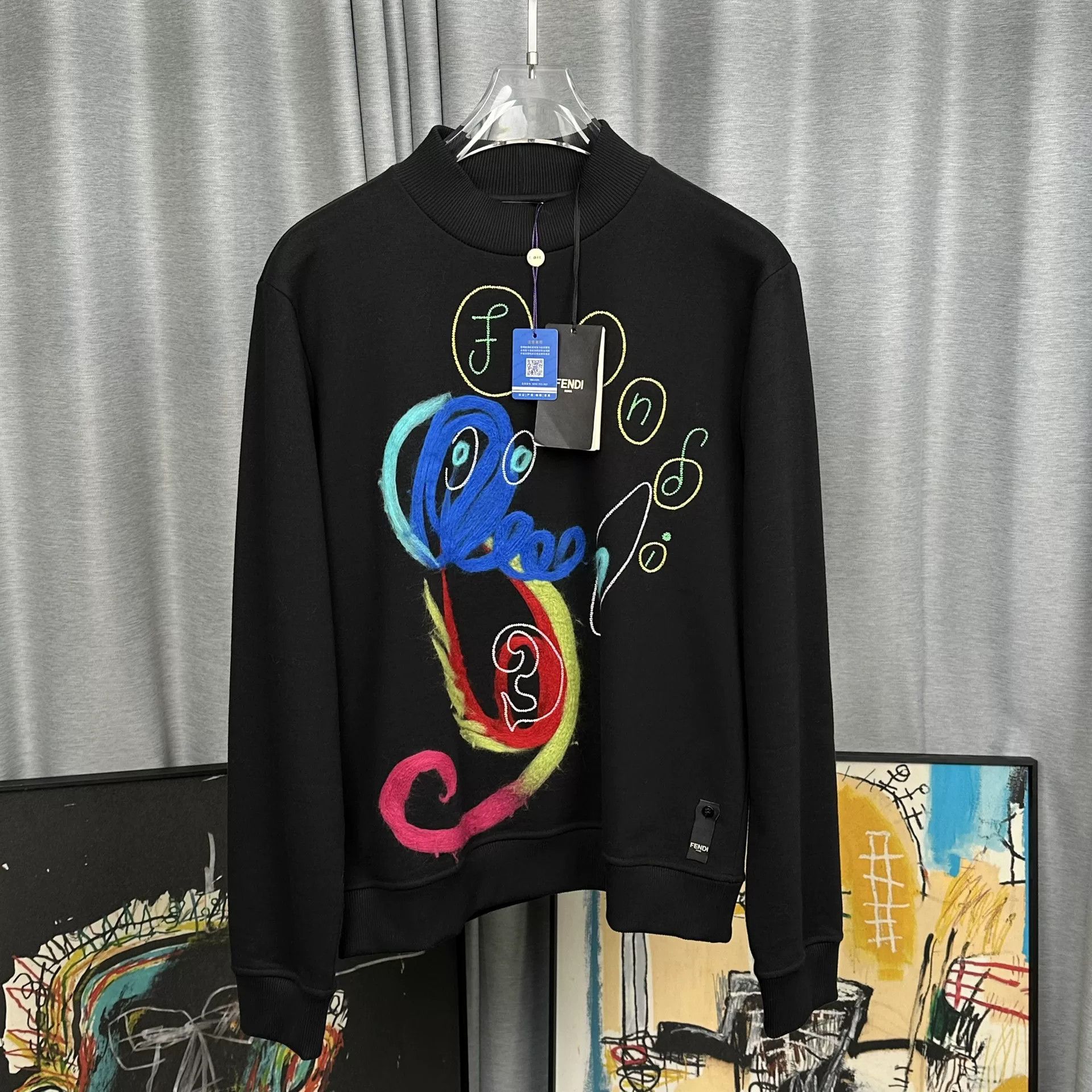 Fendi Fendi Embroidered Graphic Sweatshirt Size M Size US M / EU 48-50 / 2 - 2 Thumbnail