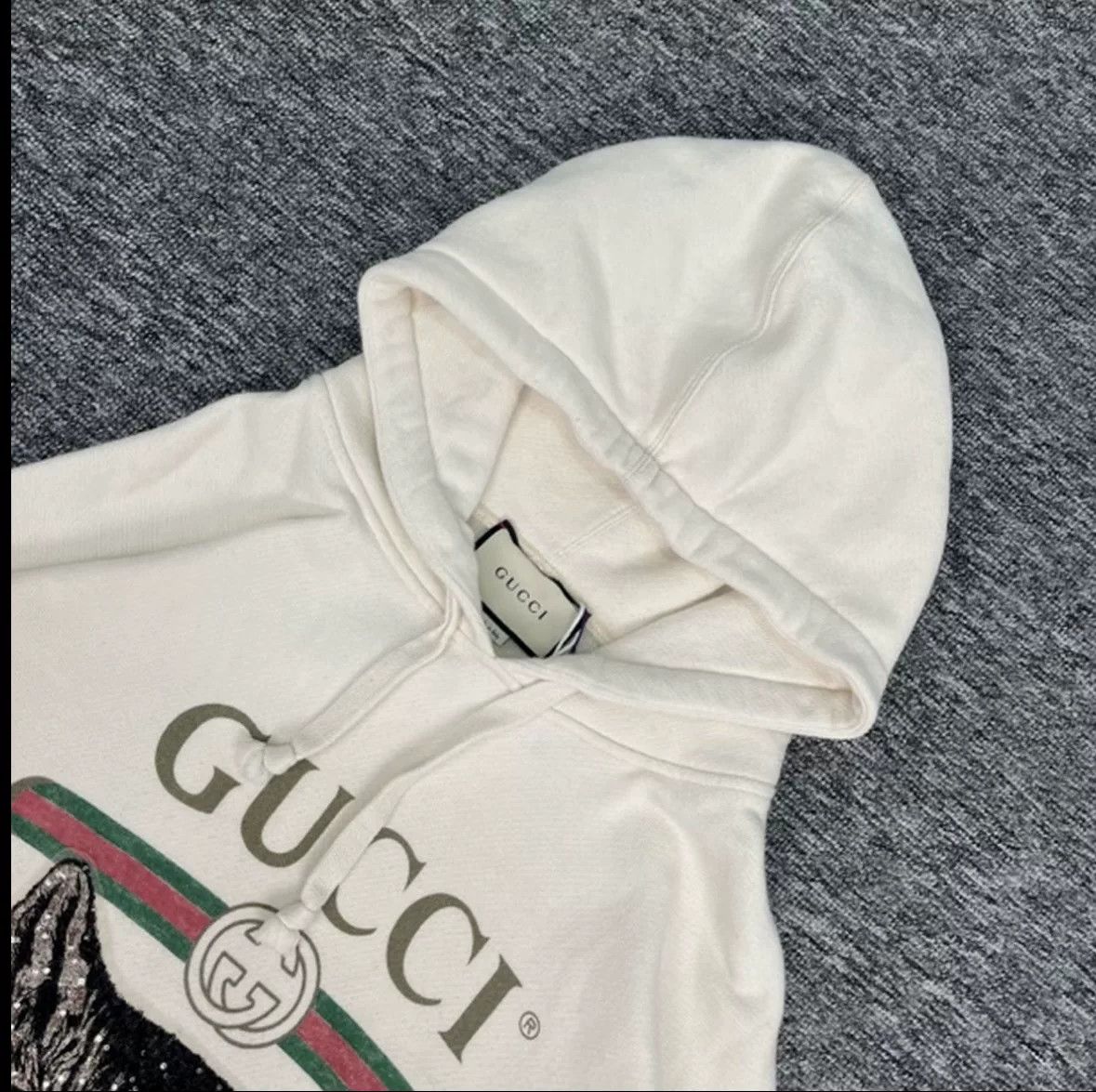 Gucci Gucci Sequin Cat Embroidery Hoodie Size L Size US L / EU 52-54 / 3 - 4 Thumbnail