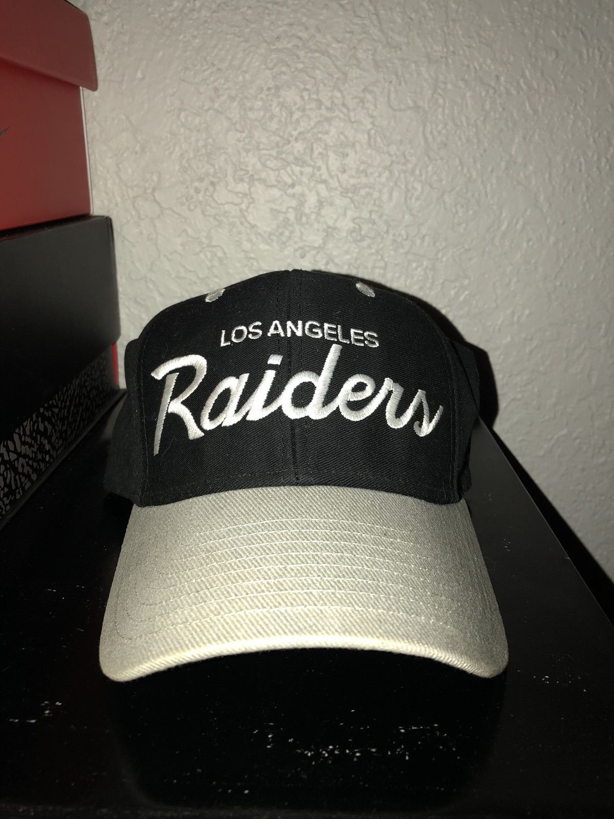 Vintage TISA x NFL Los Angeles Raiders SnapBack “Script Logo” | Grailed