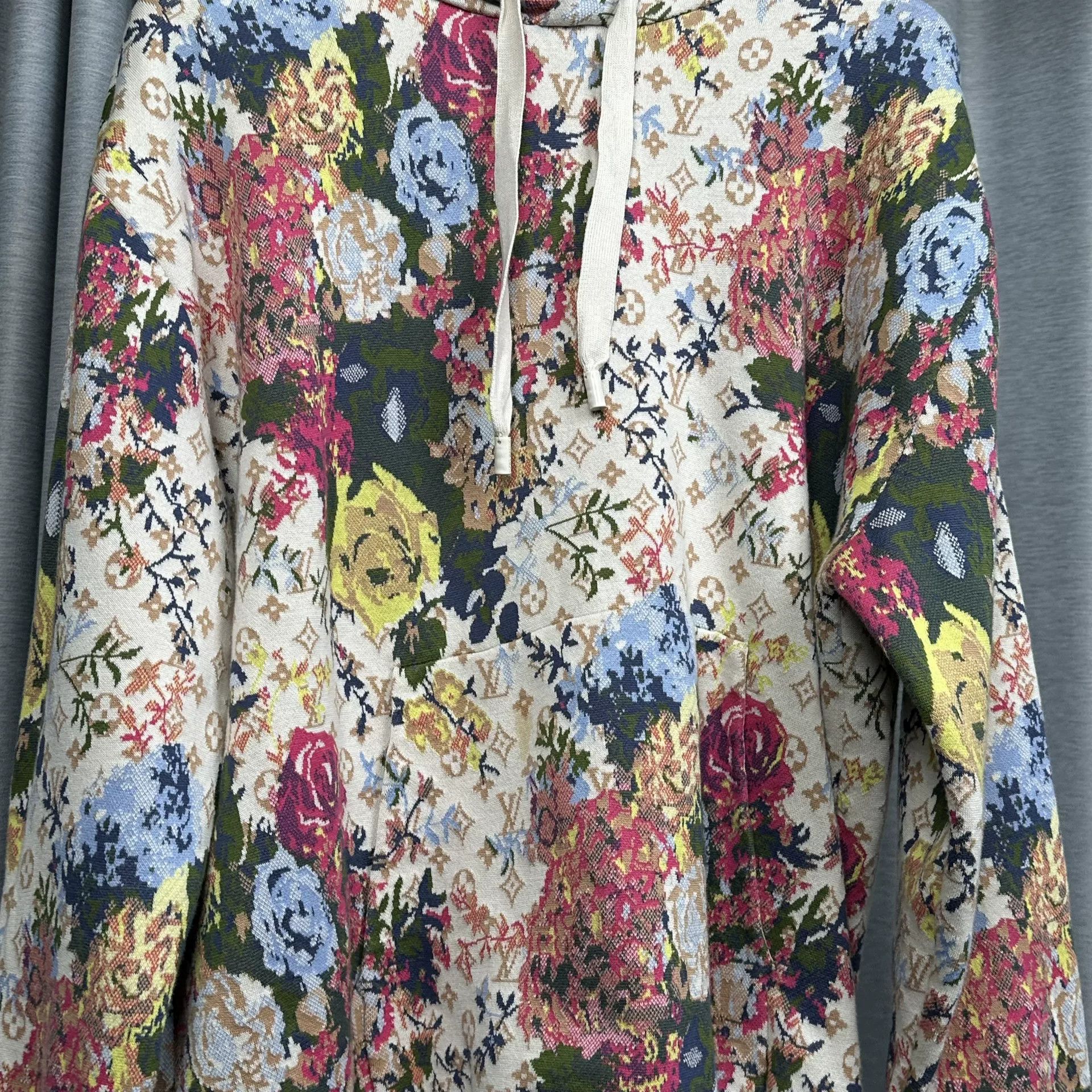 Louis Vuitton Louis Vuitton Floral Monogram Hoodie Size L Size US L / EU 52-54 / 3 - 6 Thumbnail