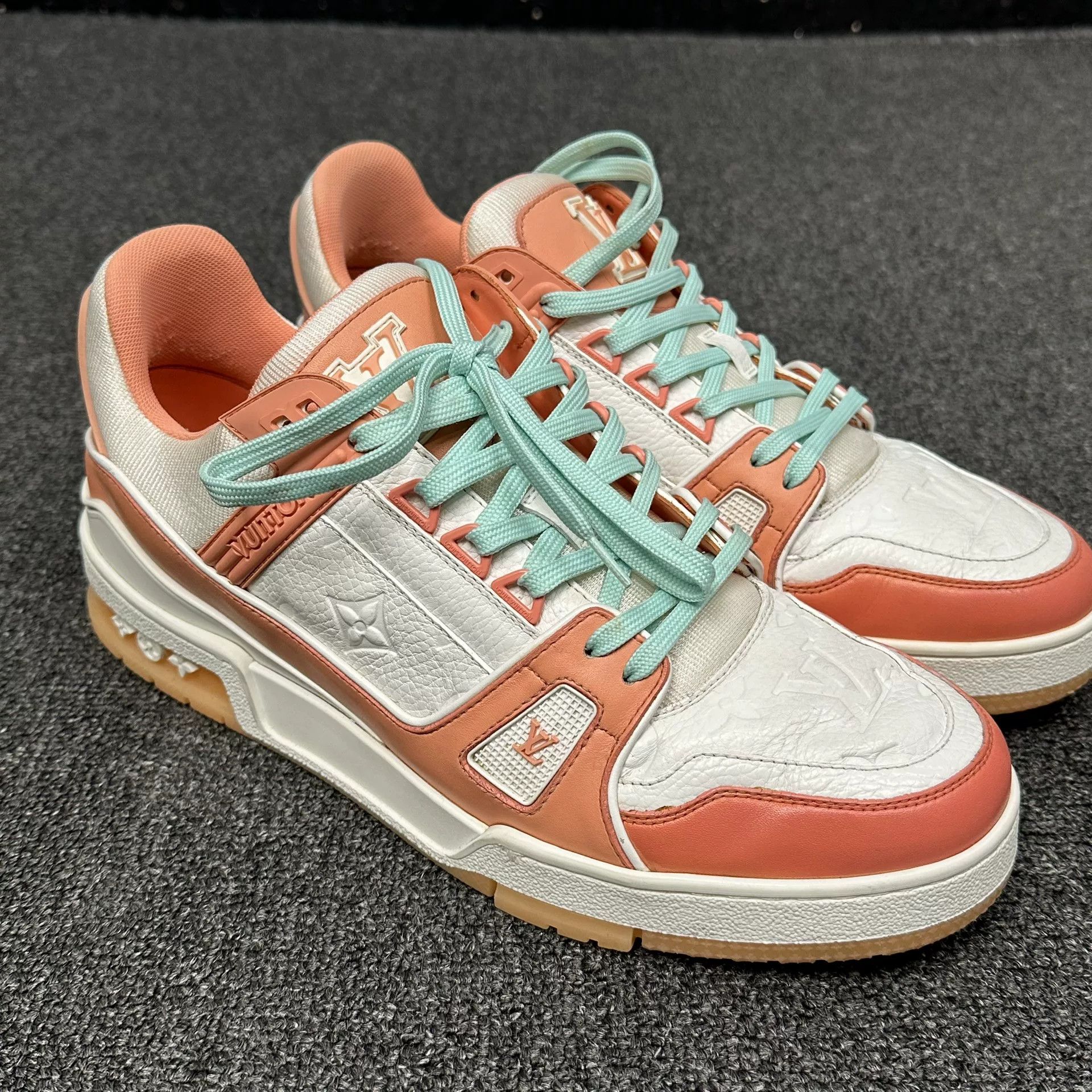 Louis Vuitton Louis Vuitton Orange LV Trainer Sneakers US 9.5 Size US 9.5 / EU 42-43 - 2 Thumbnail