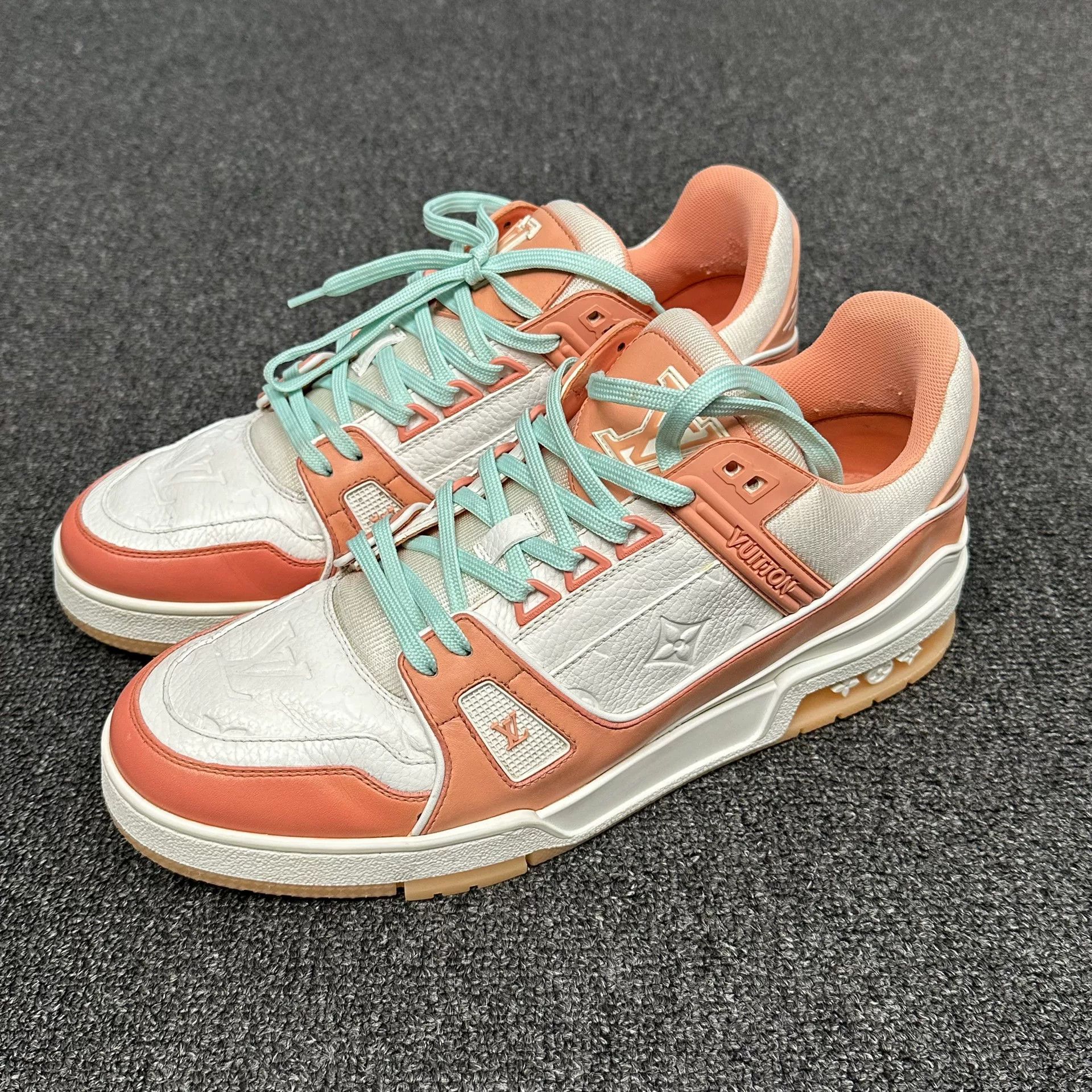 Louis Vuitton Louis Vuitton Orange LV Trainer Sneakers US 9.5 Size US 9.5 / EU 42-43 - 3 Thumbnail