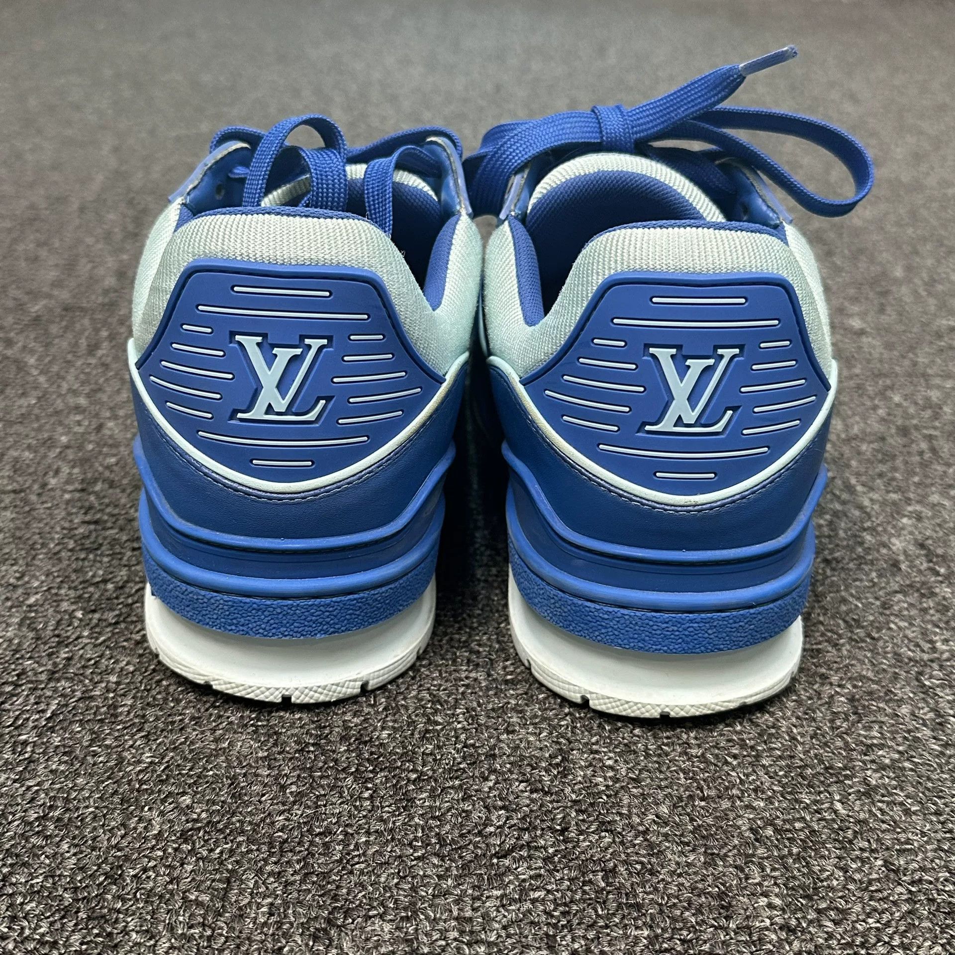 Louis Vuitton Louis Vuitton Blue LV Trainer Sneakers 40 Size US 7 / EU 40 - 4 Thumbnail