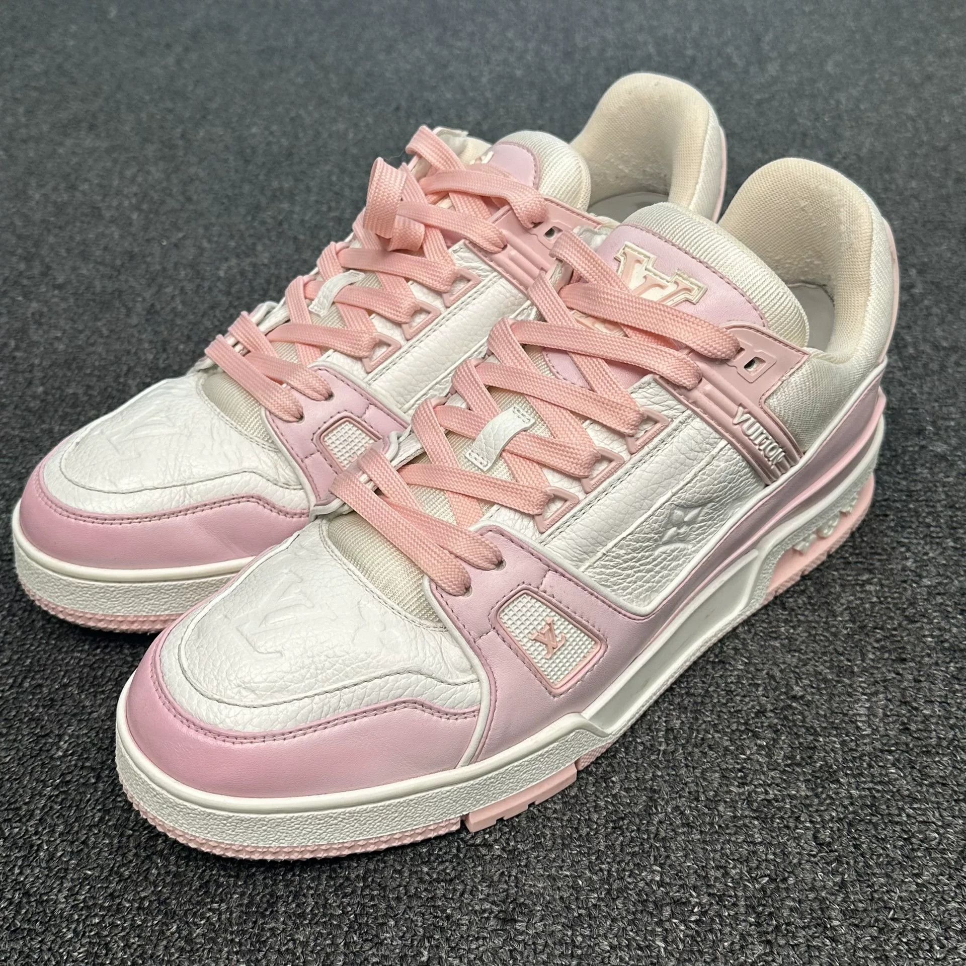 Louis Vuitton Louis Vuitton Pink White Trainer Sneakers Size 42 Size US 9 / EU 42 - 3 Thumbnail
