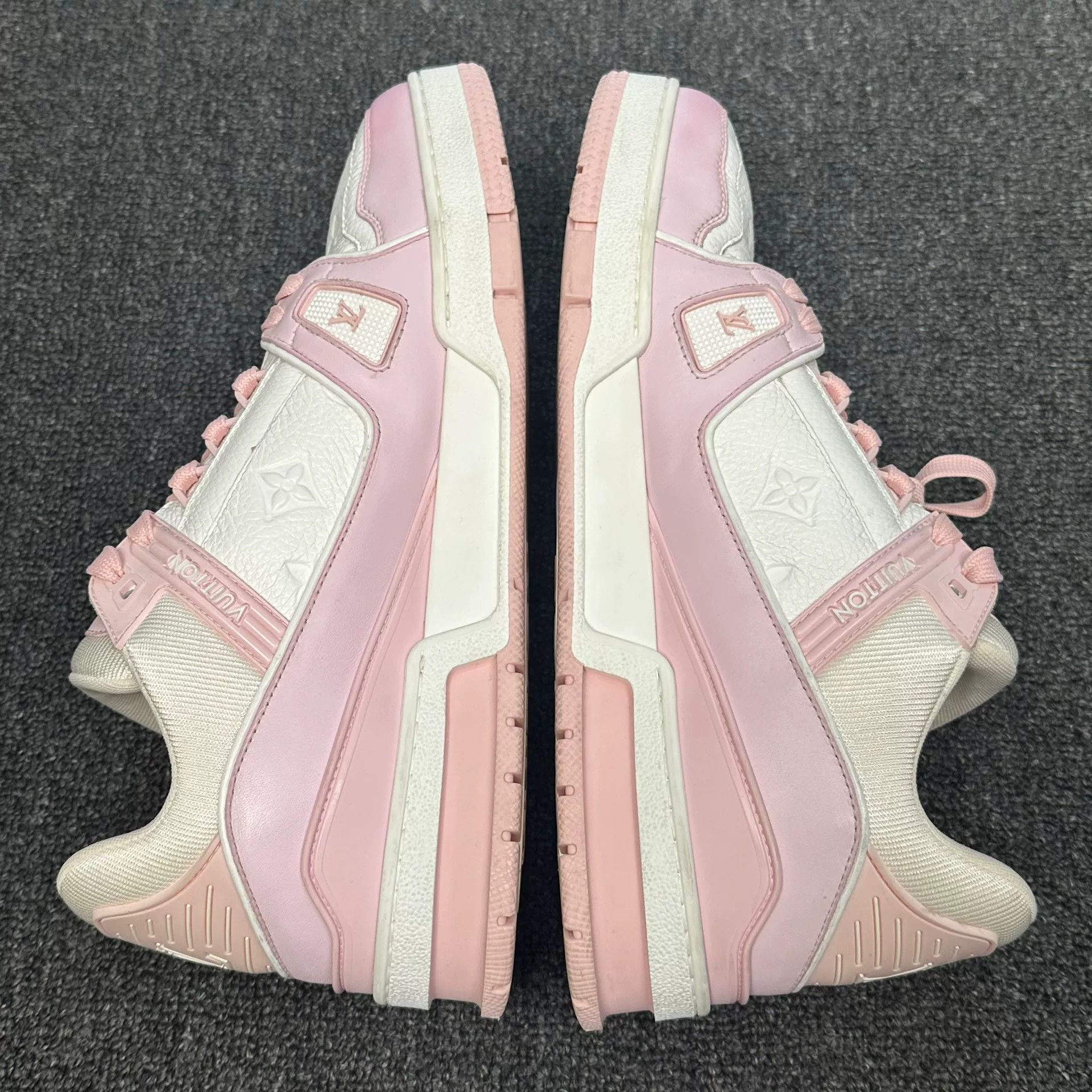 Louis Vuitton Louis Vuitton Pink White Trainer Sneakers Size 42 Size US 9 / EU 42 - 5 Thumbnail