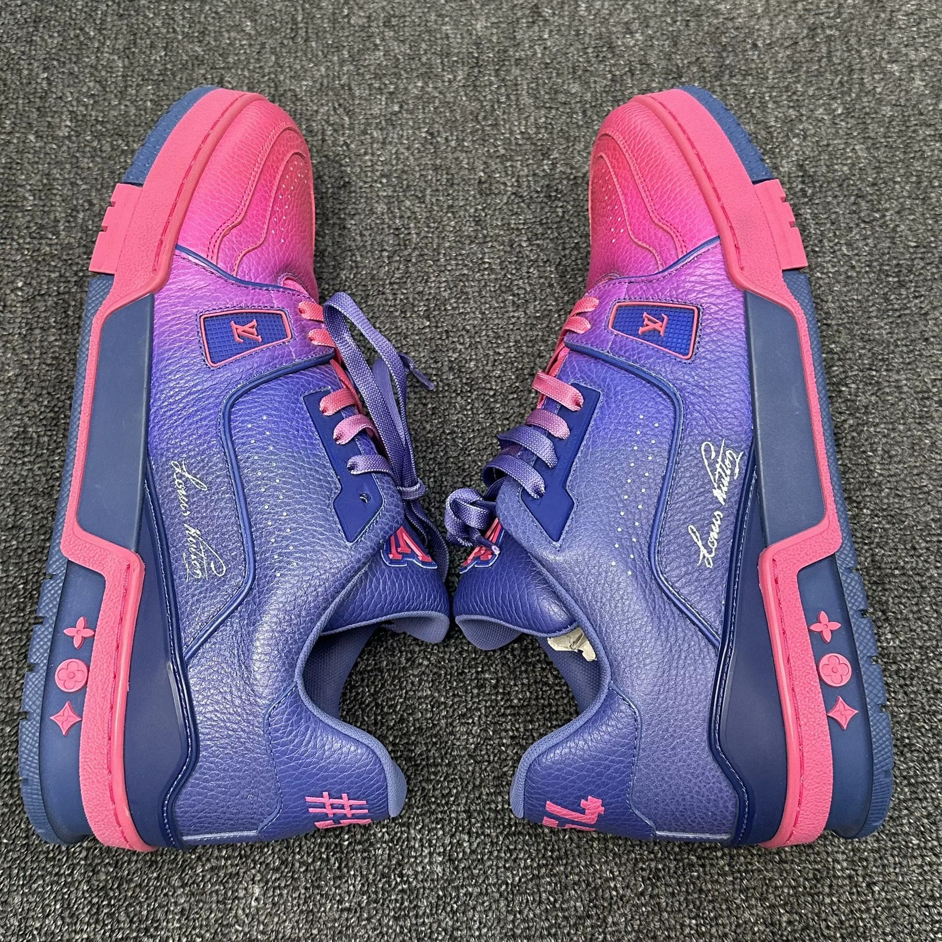 Louis Vuitton Louis Vuitton Purple Pink LV Trainer Sneakers Size 8 Size US 9 / EU 42 - 6 Thumbnail