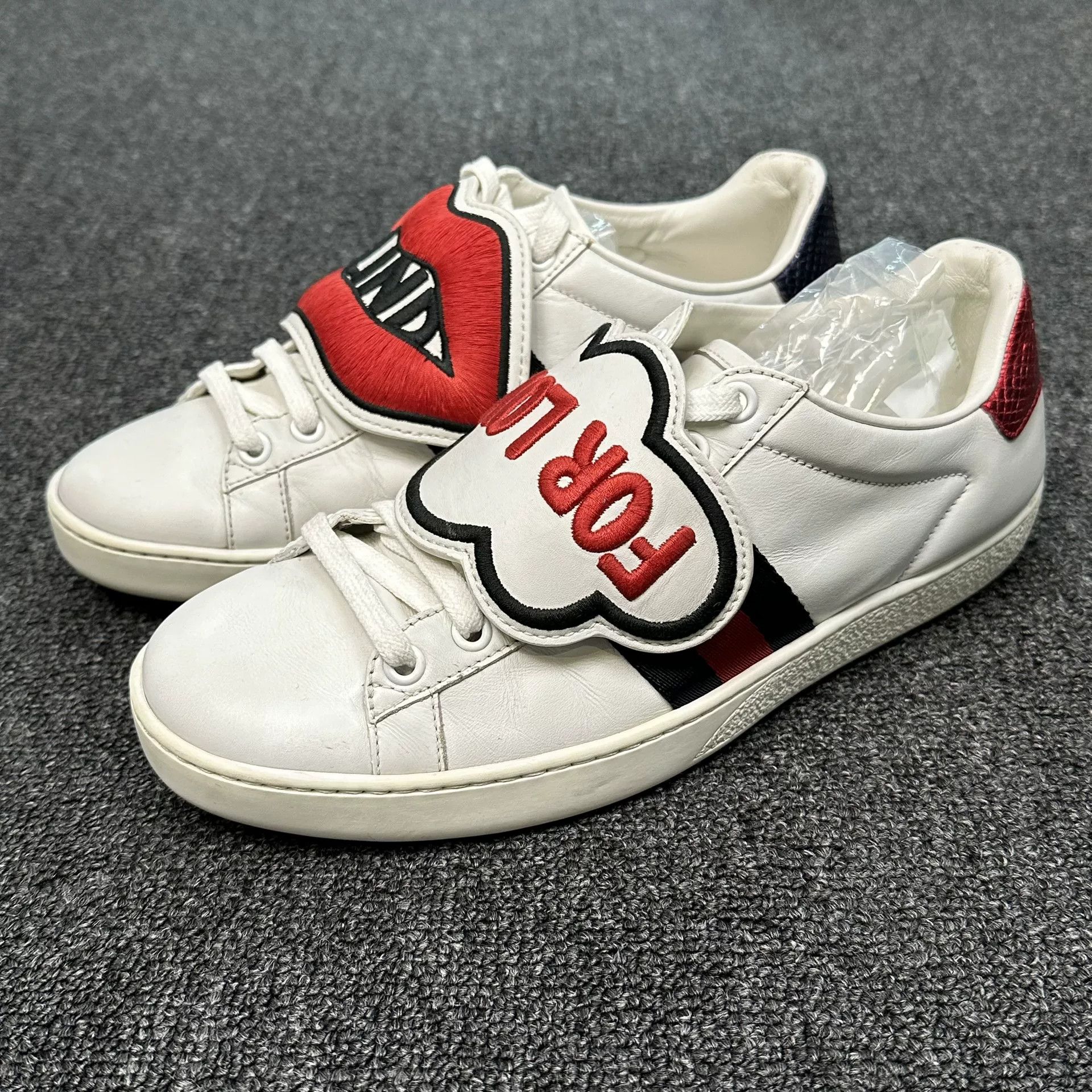 Gucci Gucci Ace Lips Patch Low-Top Sneakers 37 Size US 7 / IT 37 - 3 Thumbnail