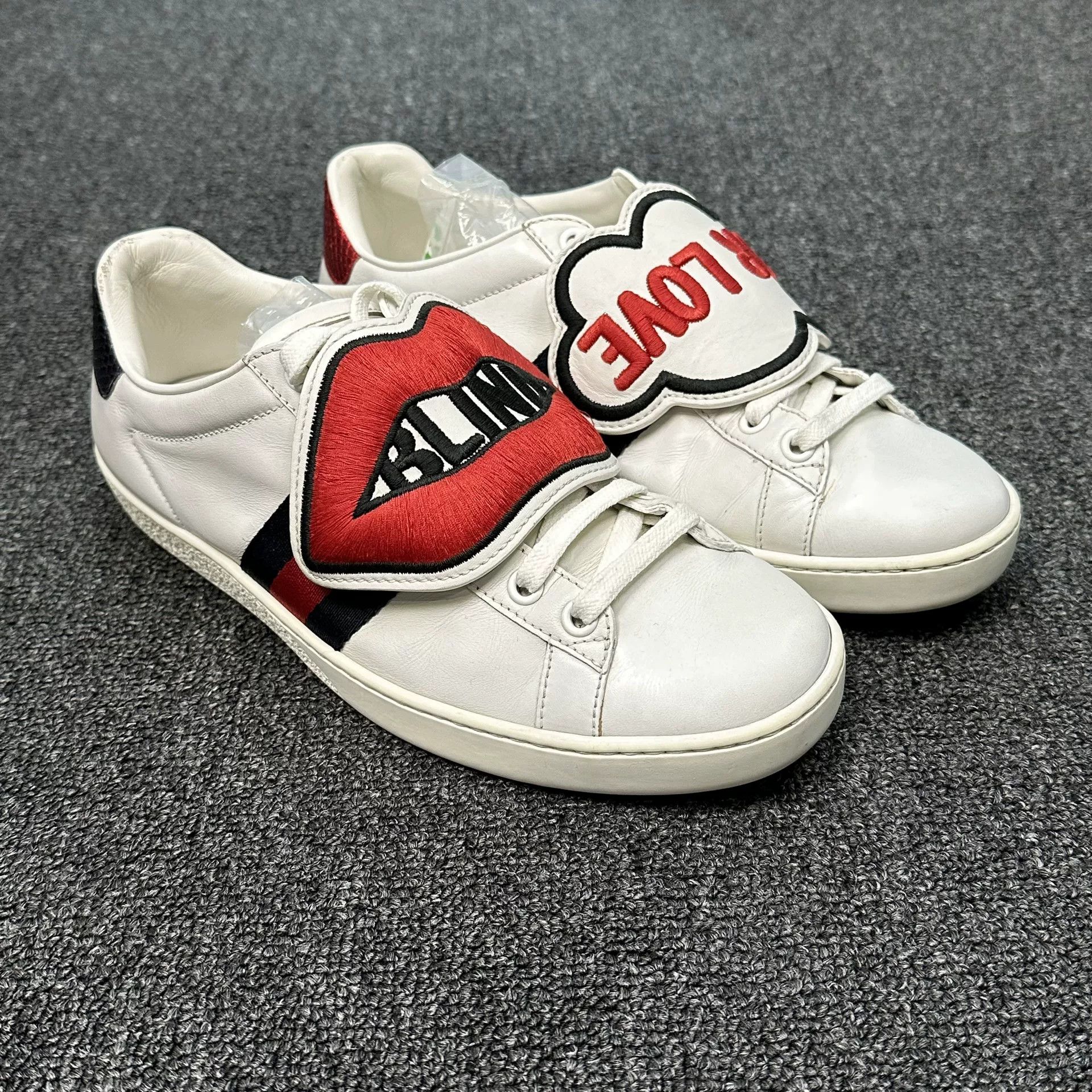 Gucci Gucci Ace Lips Patch Low-Top Sneakers 37 Size US 7 / IT 37 - 2 Thumbnail