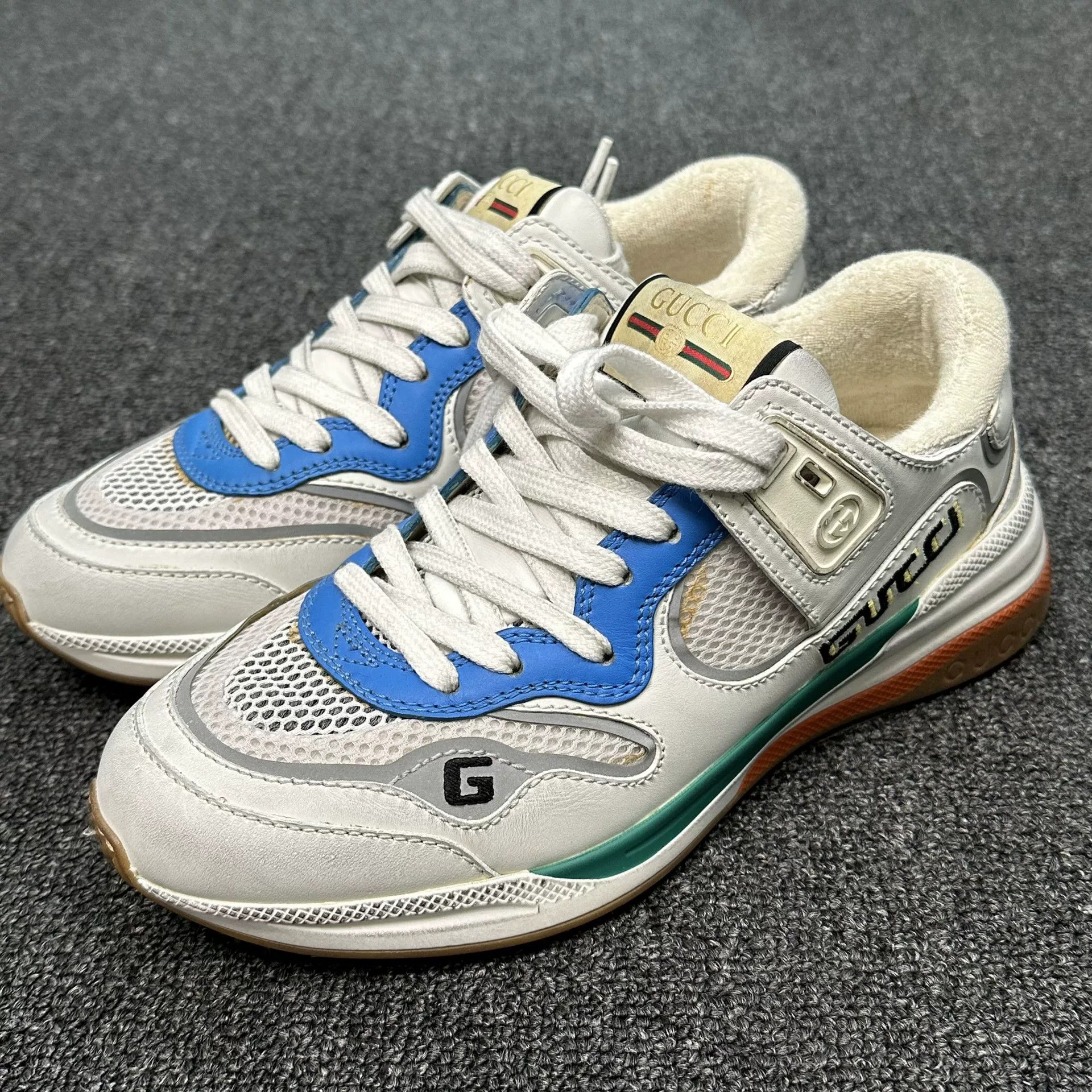 Gucci Gucci Multi-Color Mesh Low-Top Sneakers 36 Size US 6 / IT 36 - 3 Thumbnail