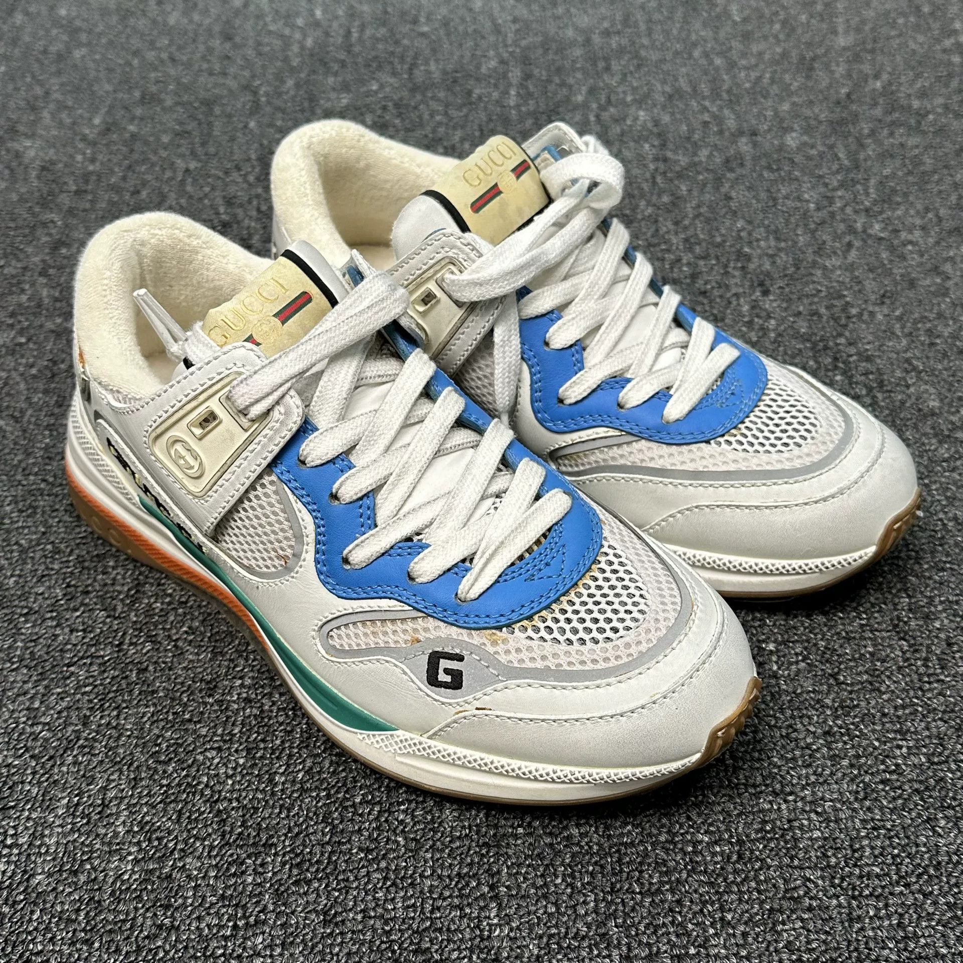 Gucci Gucci Multi-Color Mesh Low-Top Sneakers 36 Size US 6 / IT 36 - 2 Thumbnail