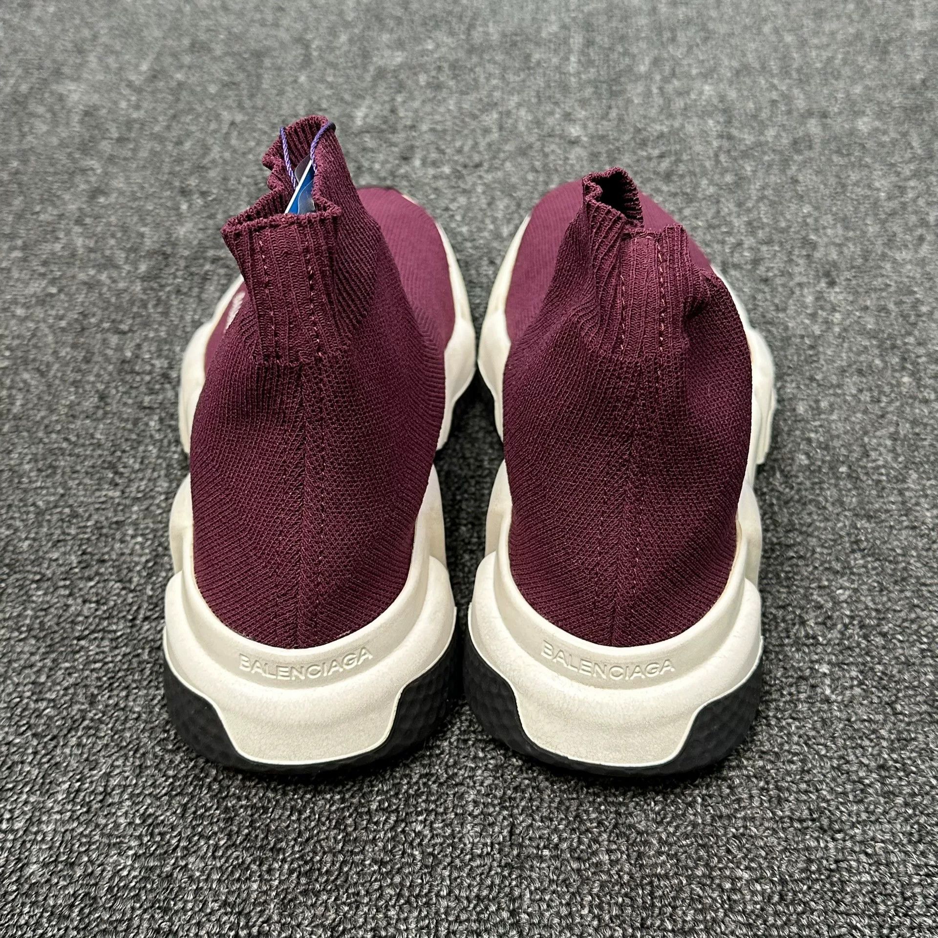 Balenciaga Balenciaga Burgundy Speed Trainer Sneakers 35 Size US 5 / IT 35 - 4 Thumbnail