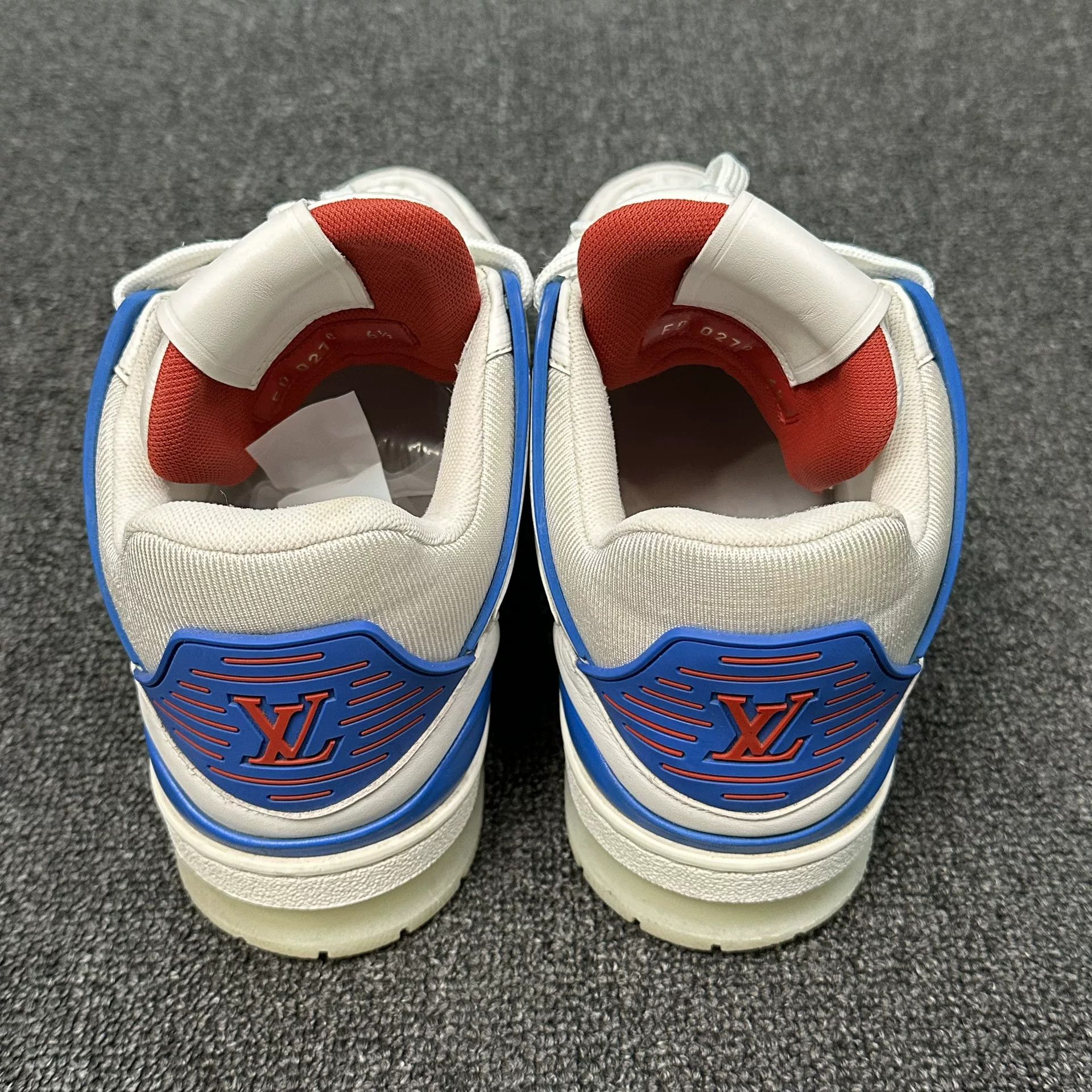 Louis Vuitton Louis Vuitton White Blue Red Trainer Sneakers 6.5 Size US 7.5 / EU 40-41 - 4 Thumbnail