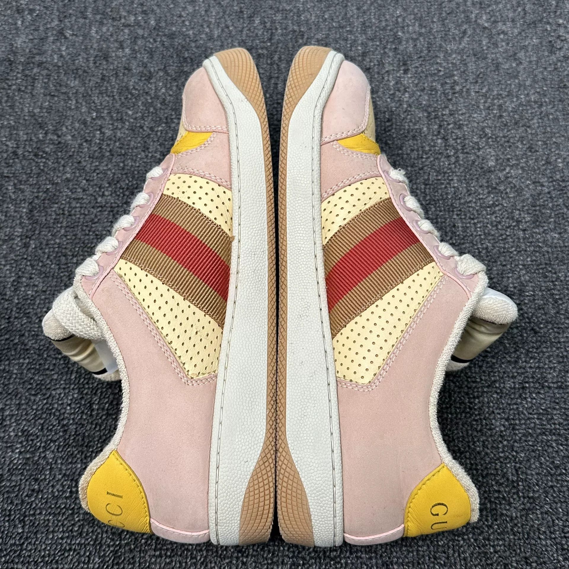 Gucci Gucci Pink Screener Leather Sneakers Size 36 Size US 6 / IT 36 - 5 Thumbnail