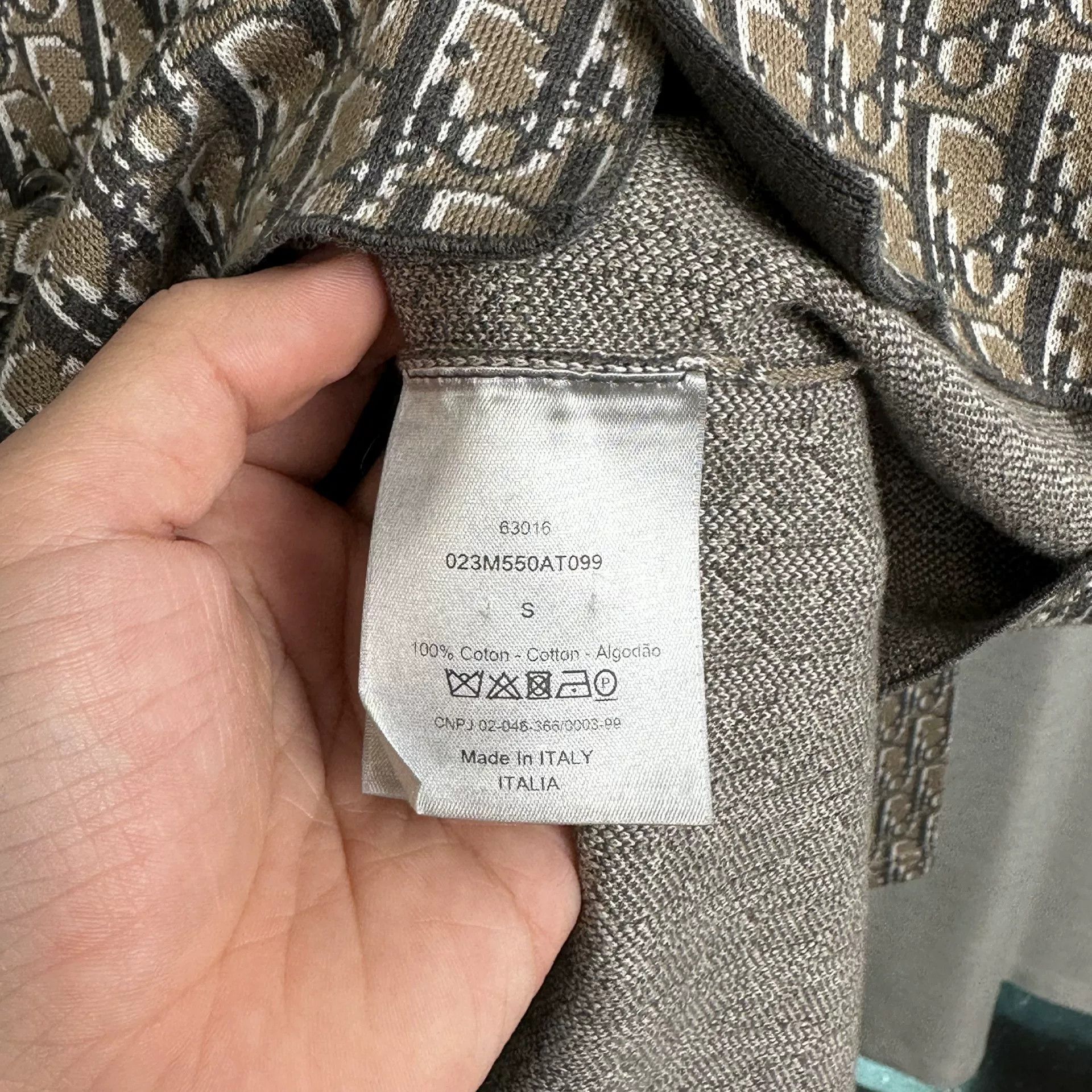 Dior Dior Oblique Monogram Knit Shirt Size S Size US S / EU 44-46 / 1 - 5 Thumbnail