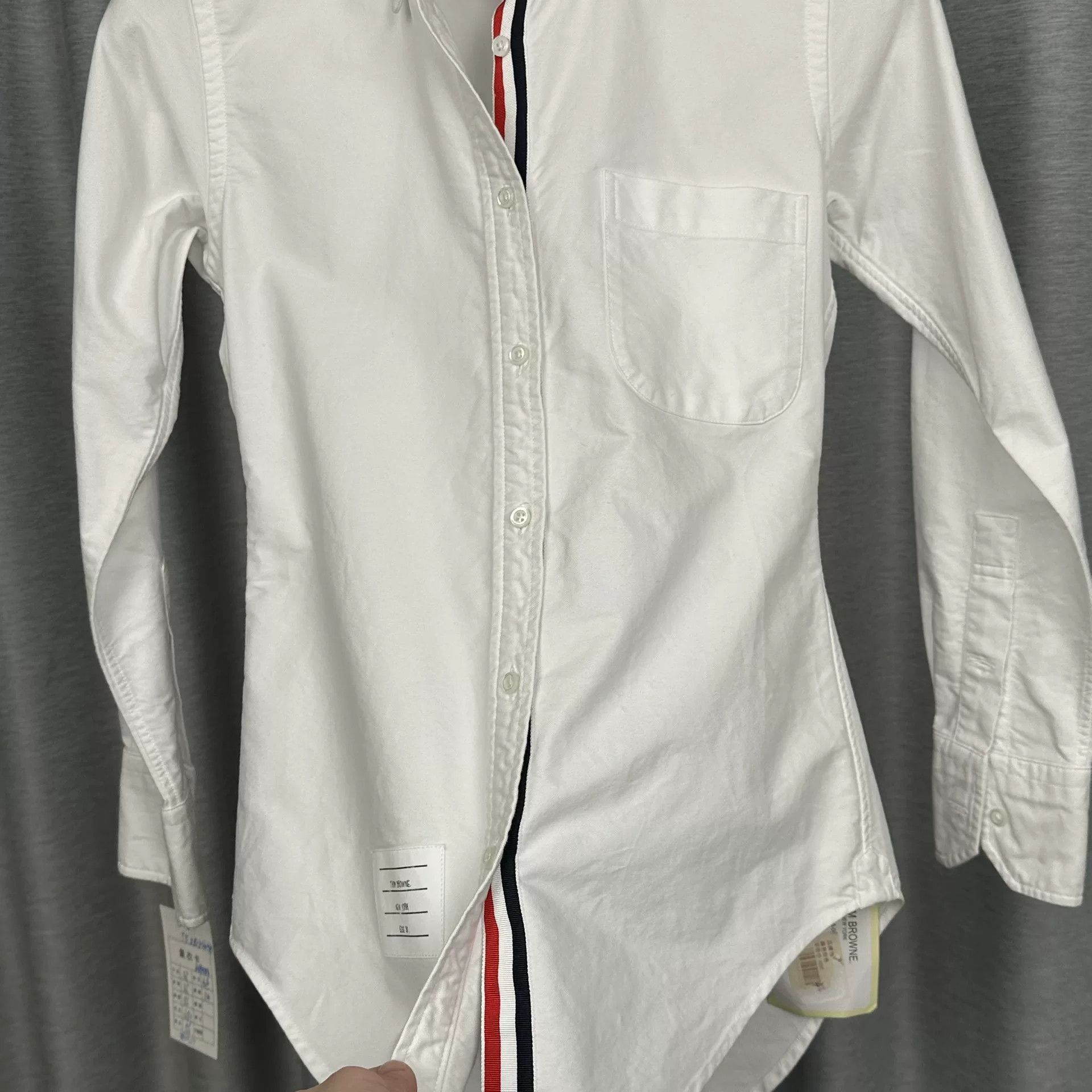 Thom Browne Thom Browne Tricolor Placket Oxford Shirt Size 38 Size US S / EU 44-46 / 1 - 4 Thumbnail