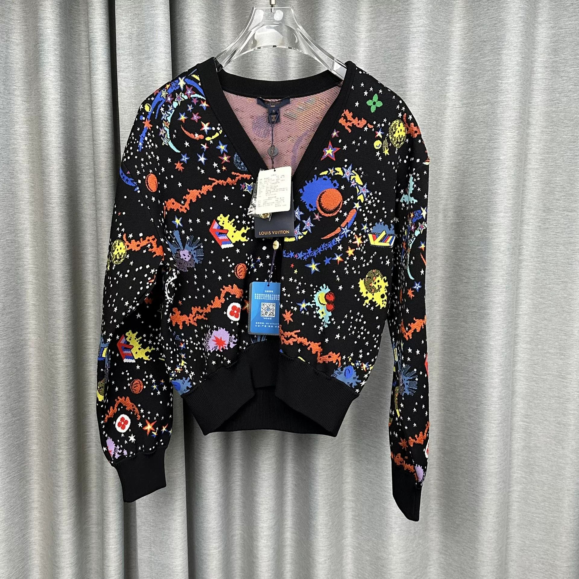 Louis Vuitton Louis Vuitton Galaxy Print Knit Cardigan S Size S / US 4 / IT 40 - 2 Thumbnail