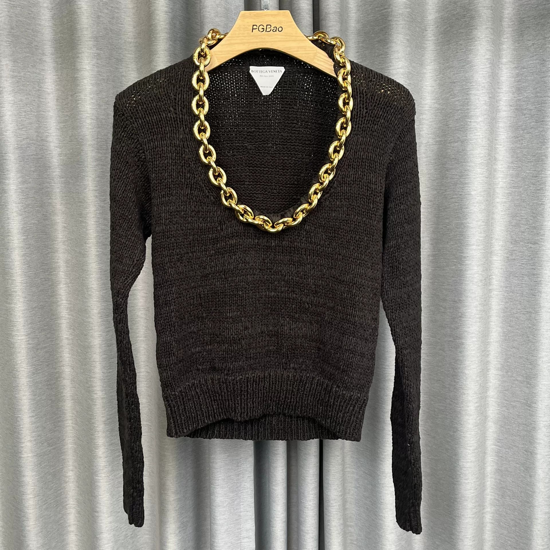 Bottega Veneta Bottega Veneta Gold Chain Mesh Knit Sweater XS Size XS / US 0-2 / IT 36-38 - 2 Thumbnail