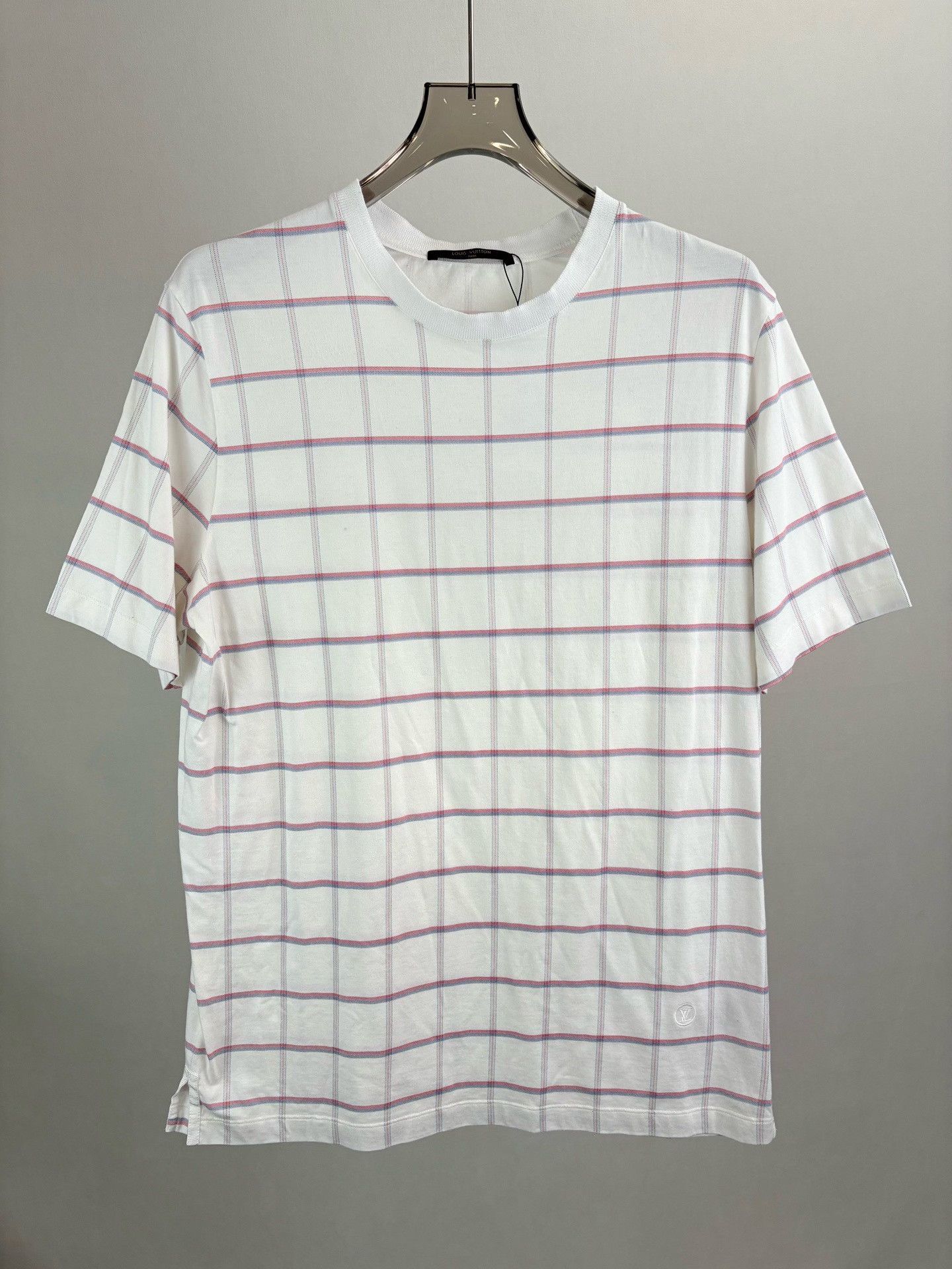 Louis Vuitton Louis Vuitton Embroidered Grid T-Shirt XL Size US XL / EU 56 / 4 - 2 Thumbnail