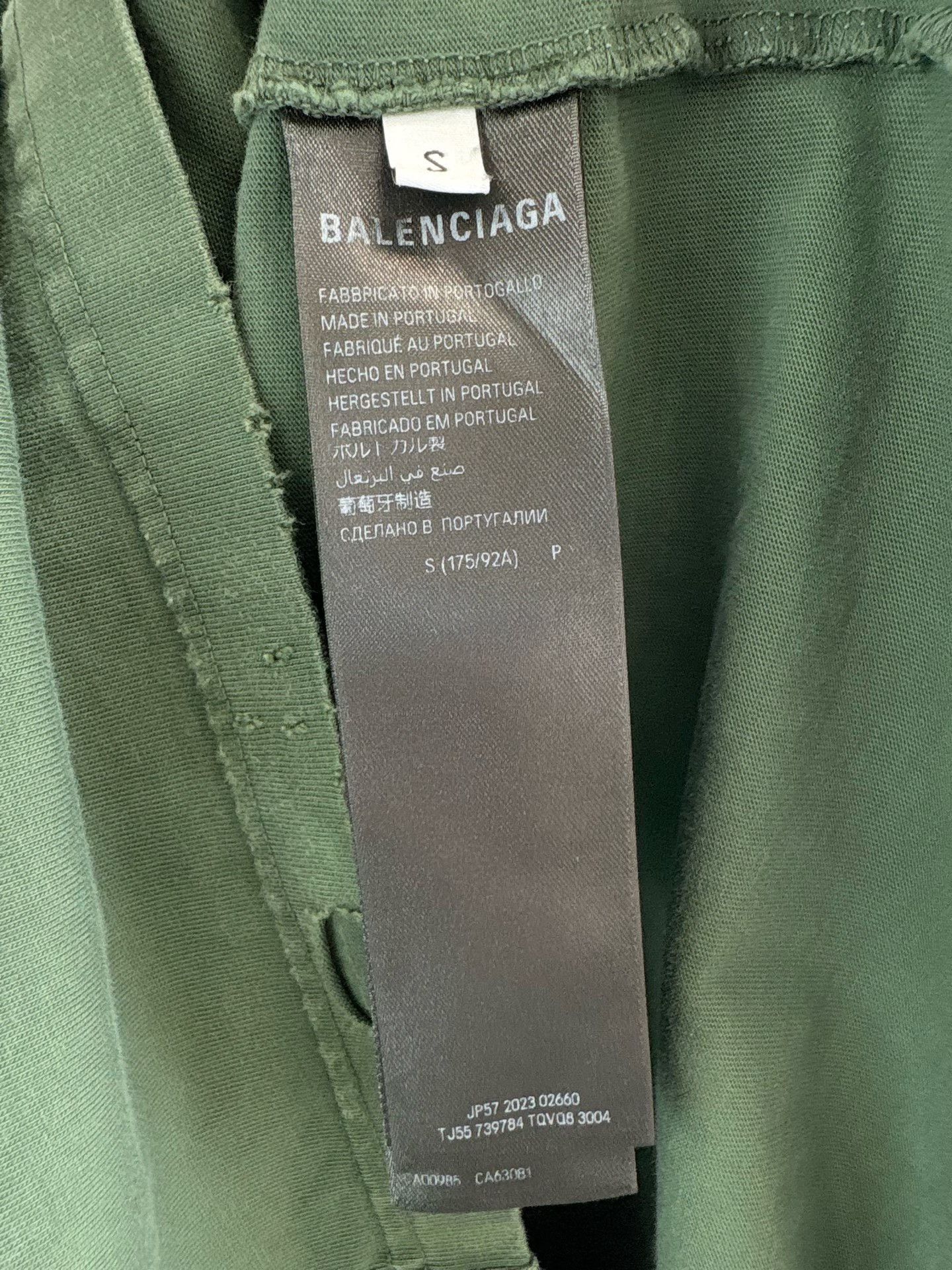 Balenciaga Balenciaga Green Tape Logo T-Shirt Size S Size US S / EU 44-46 / 1 - 6 Thumbnail