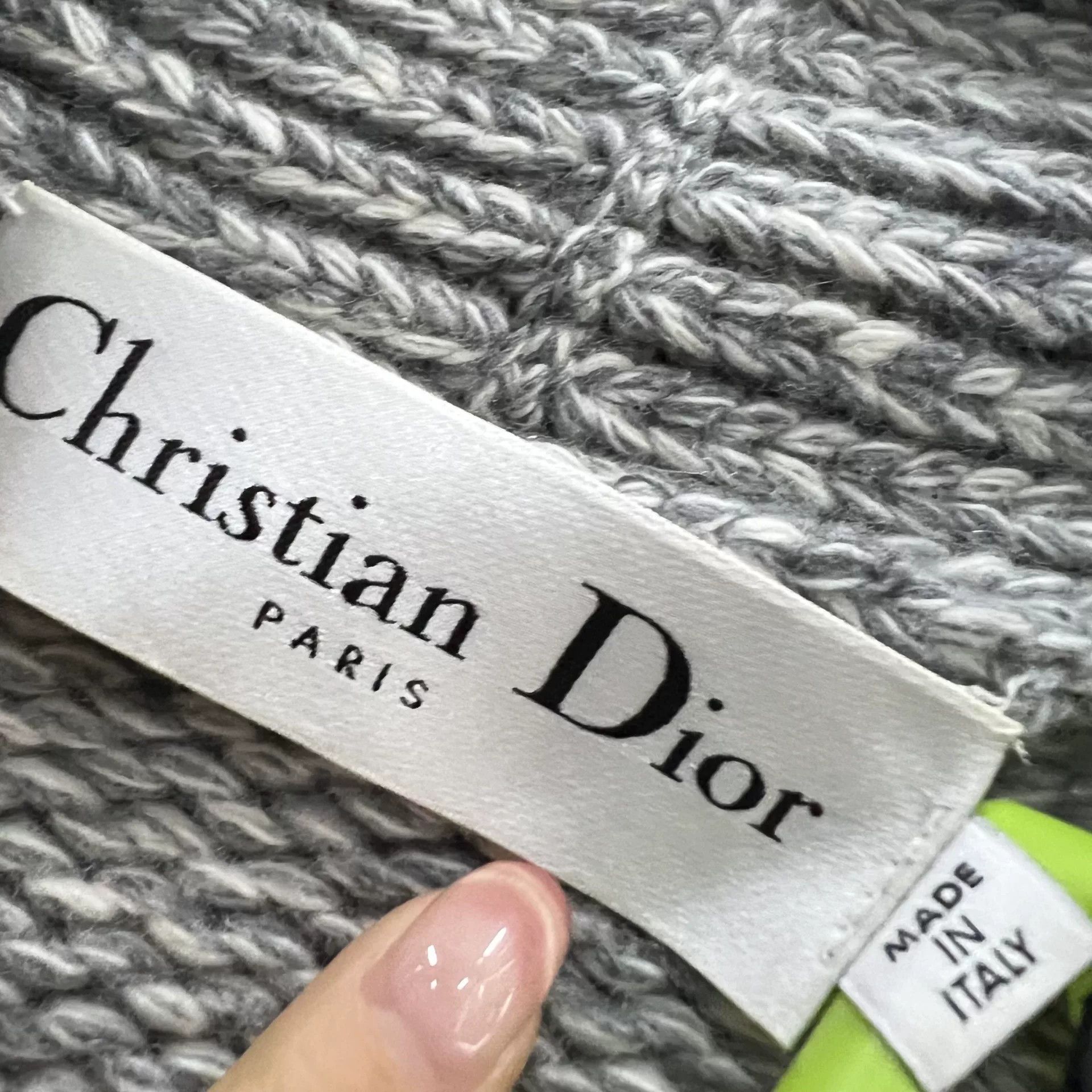 Dior Dior Gray Intarsia Logo Fringe Knit Cardigan FR 34 Size XS / US 0-2 / IT 36-38 - 4 Thumbnail