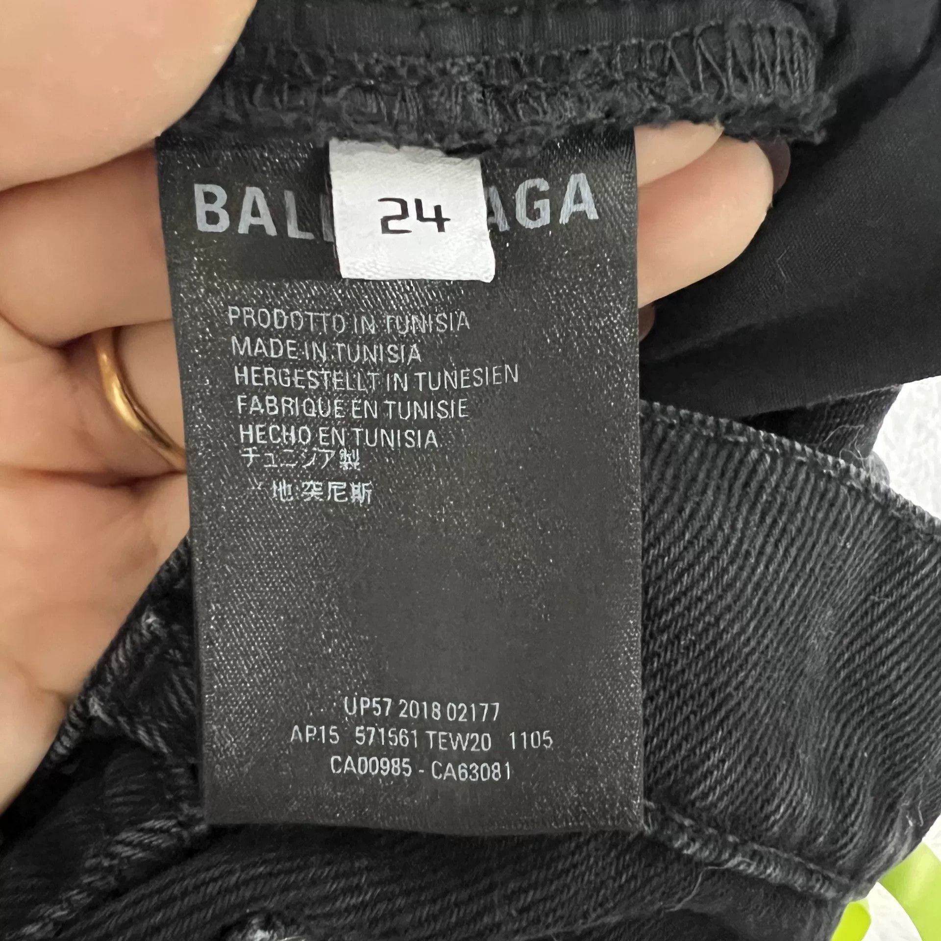 Balenciaga Balenciaga Washed Black Denim Jeans 24 Size 24" / US 00 / IT 34 - 5 Thumbnail