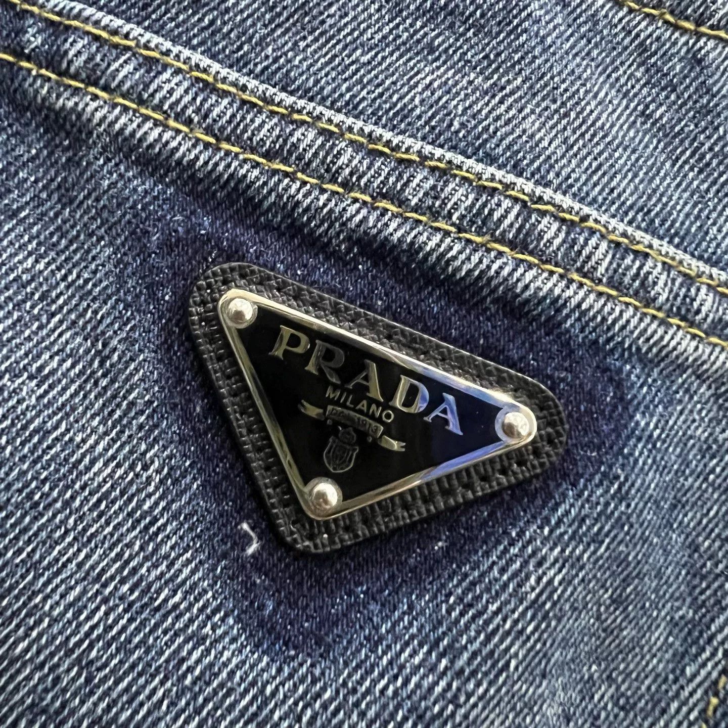 Prada Prada Triangle Logo Denim Jeans Size 27 Size US 27 - 5 Thumbnail