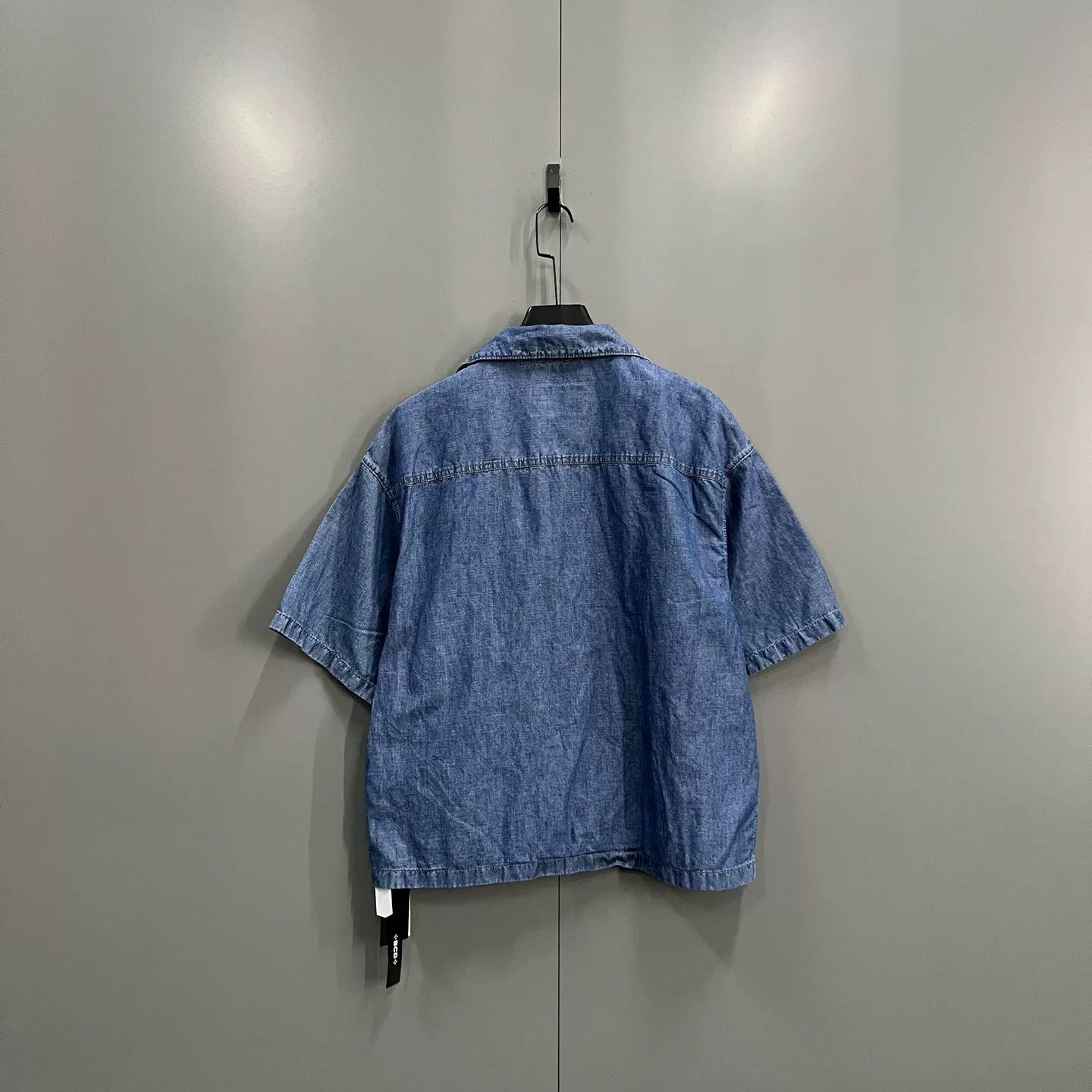 Prada Prada Triangle Logo Denim Short Sleeve Shirt L Size US L / EU 52-54 / 3 - 3 Thumbnail