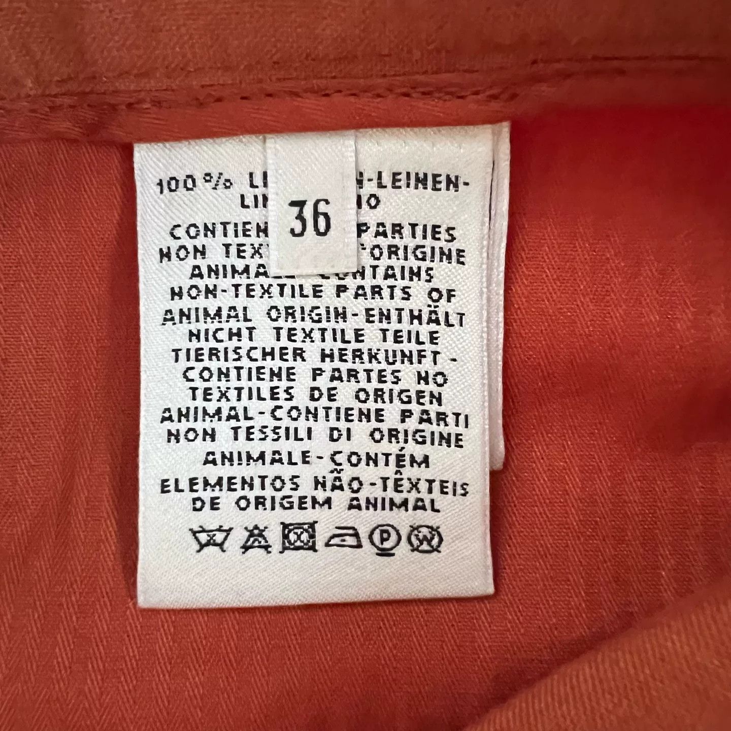 Hermes Hermes Orange Linen Pants Size 36 Size 26" / US 2 / IT 38 - 6 Thumbnail