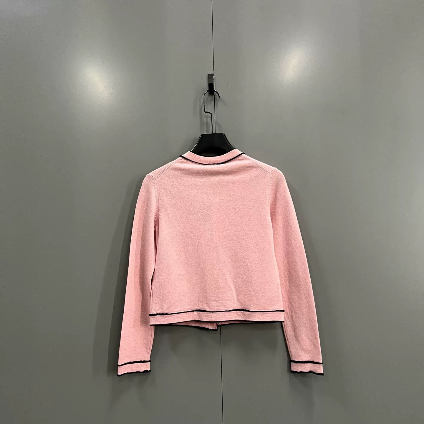 Chanel Chanel Pink Contrast Trim Knit Jacket 34 Size XS / US 0-2 / IT 36-38 - 3 Thumbnail