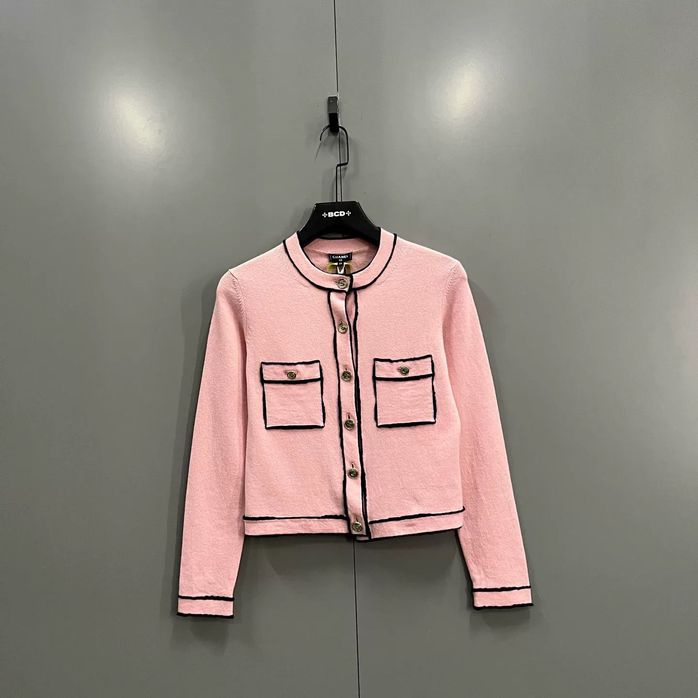 Chanel Chanel Pink Contrast Trim Knit Jacket 34 Size XS / US 0-2 / IT 36-38 - 2 Thumbnail