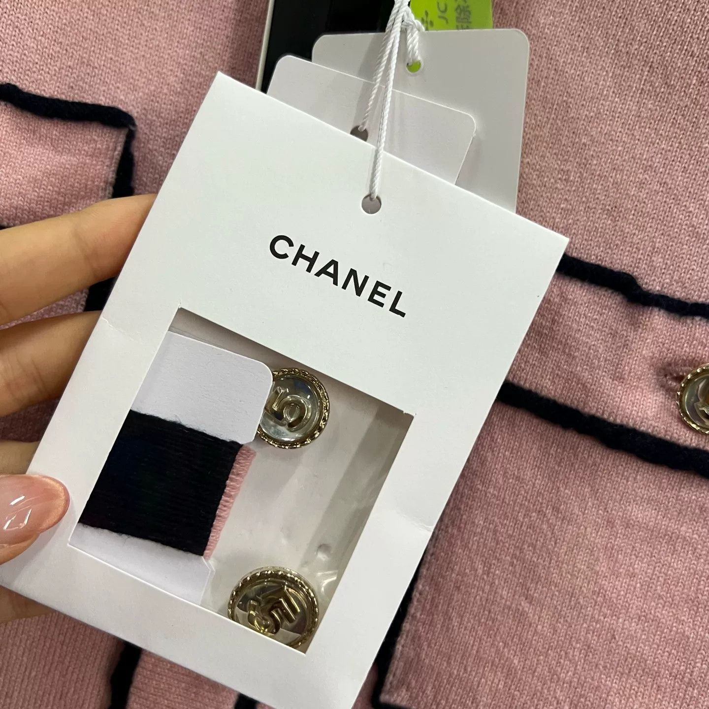 Chanel Chanel Pink Contrast Trim Knit Jacket 34 Size XS / US 0-2 / IT 36-38 - 5 Thumbnail