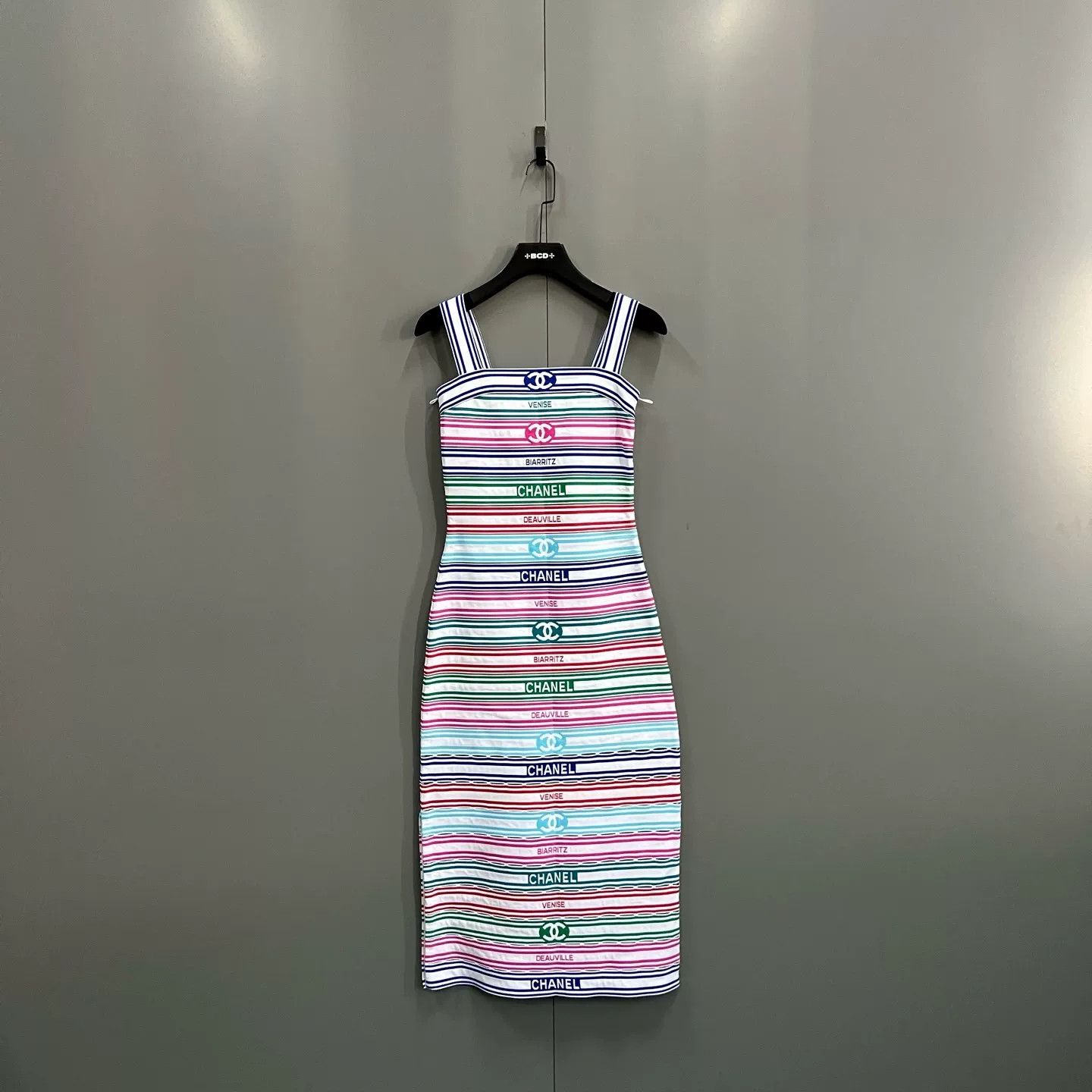 Chanel Chanel Multi-Stripe Logo Midi Dress FR 36 Size XS / US 0-2 / IT 36-38 - 2 Thumbnail