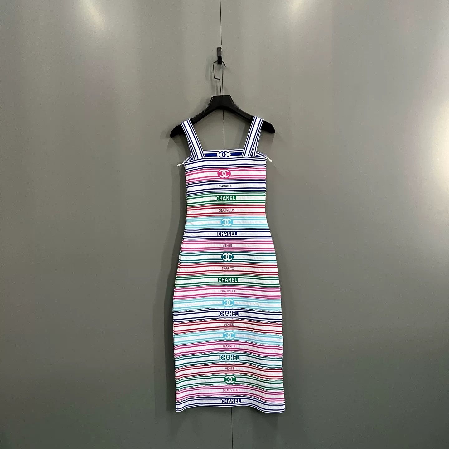 Chanel Chanel Multi-Stripe Logo Midi Dress FR 36 Size XS / US 0-2 / IT 36-38 - 3 Thumbnail