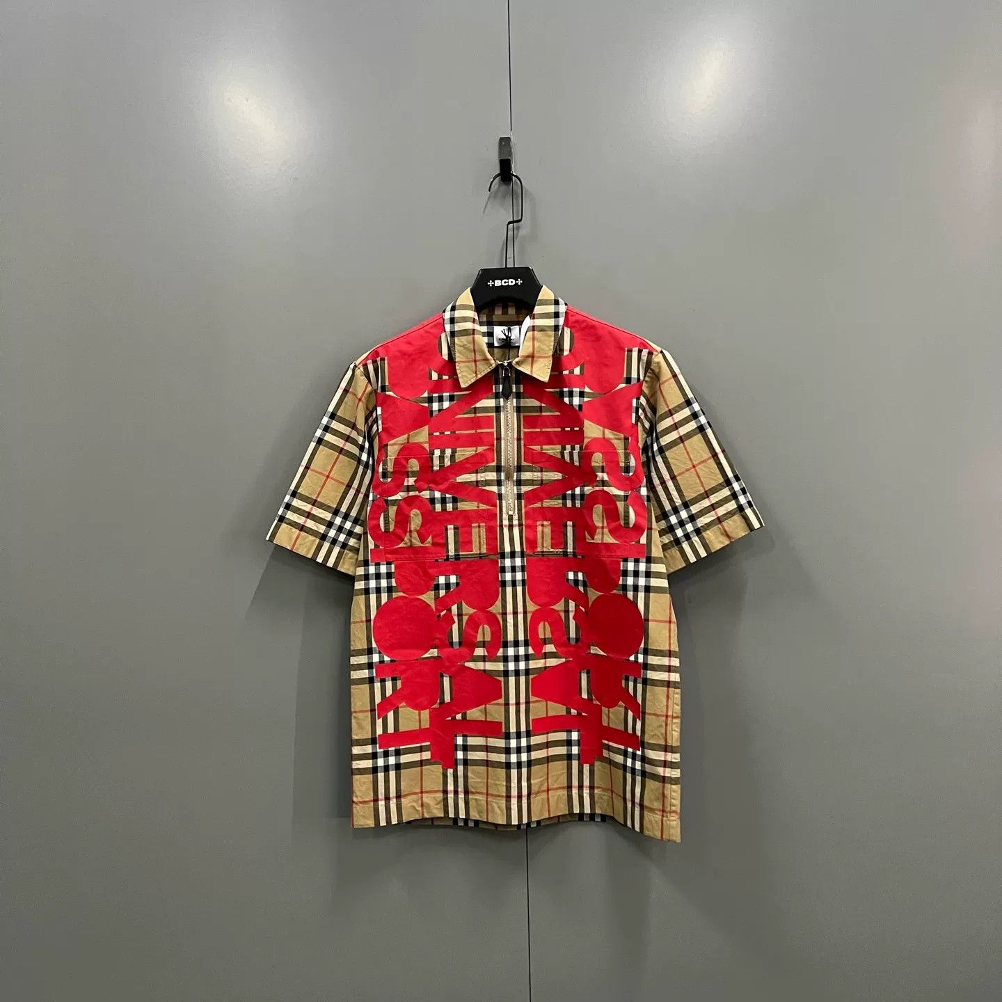 Burberry Burberry Graffiti Logo Check Zip Shirt US XS Size US XS / EU 42 / 0 - 2 Thumbnail