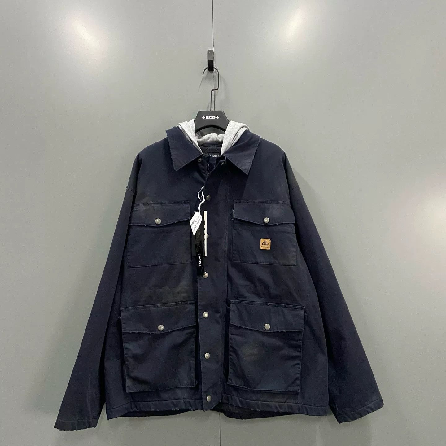 Balenciaga Balenciaga Distressed Hooded Four-Pocket Jacket Size 2 Size US M / EU 48-50 / 2 - 2 Thumbnail